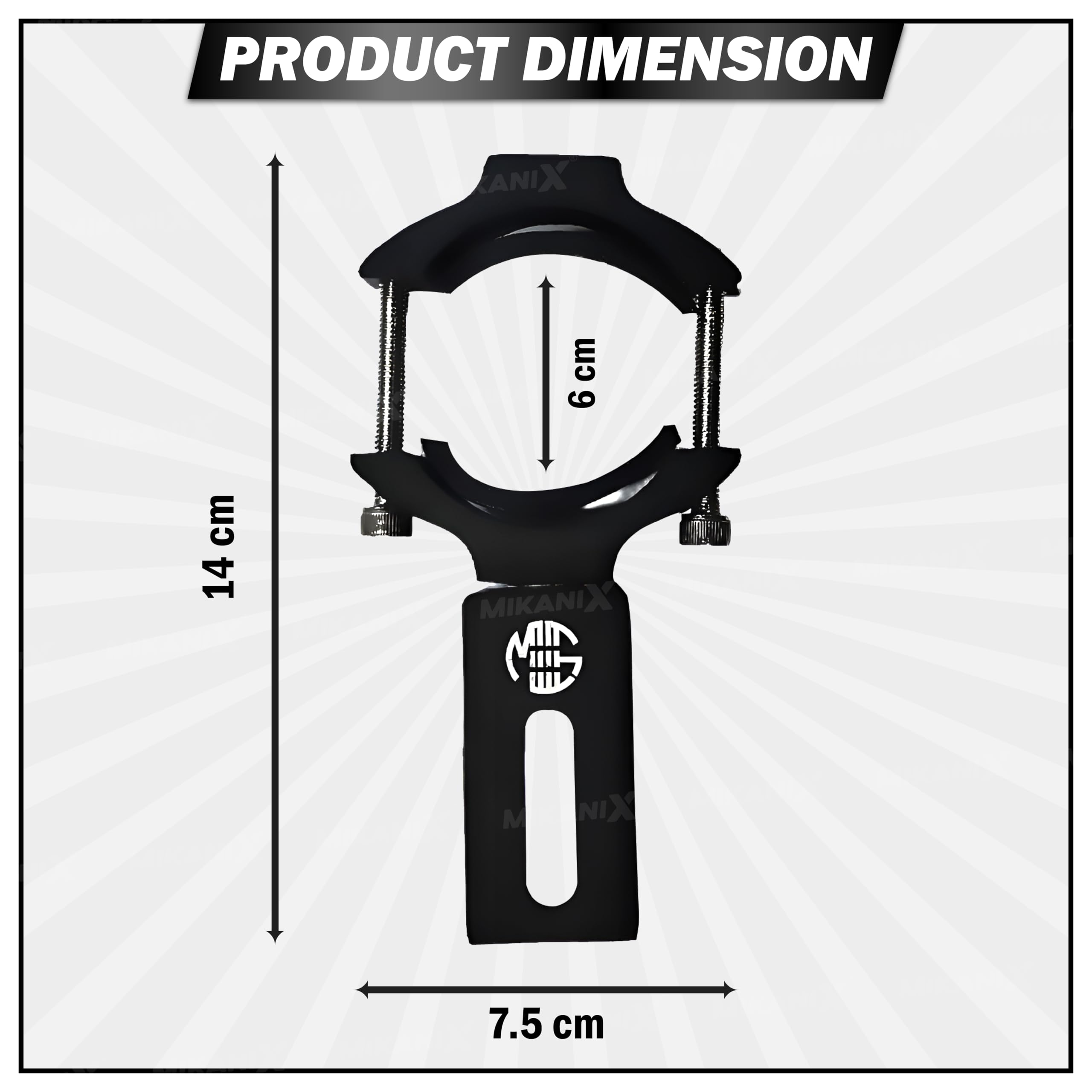 Mikanix Shocker Fog Light Clamp | LED Light Mount Holder Bracket Kit for All Bikes
