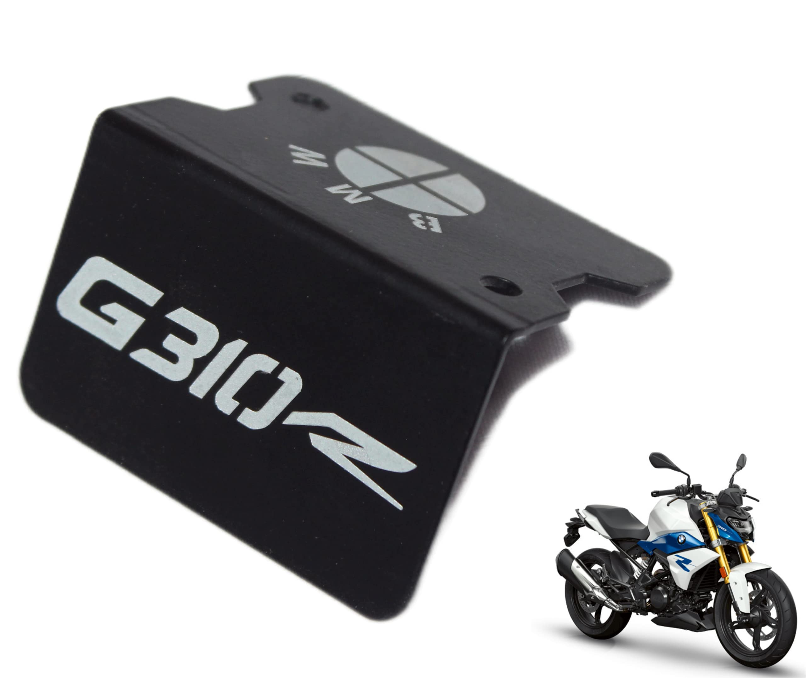 OBEROI'S TRADERS G310R Stainless Steel Bike Front Disc Brake Fluid Reservoir Oil Cap Guard Protector Cover