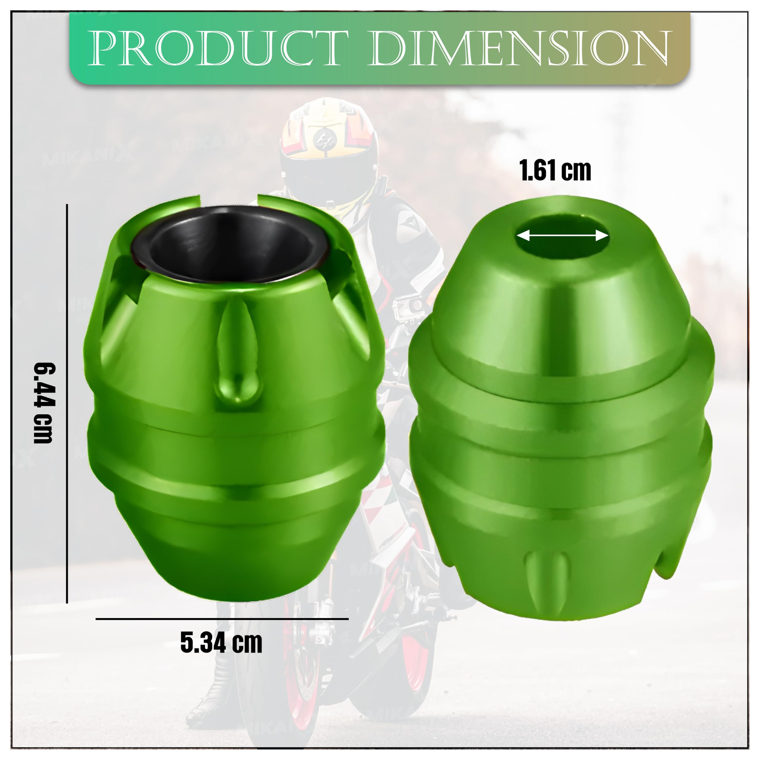 MIKANIX Universal Motorcycle Front Fork Slider | Wheel Frame Slider | Axle Protector Bike Crash Guard for All Bikes