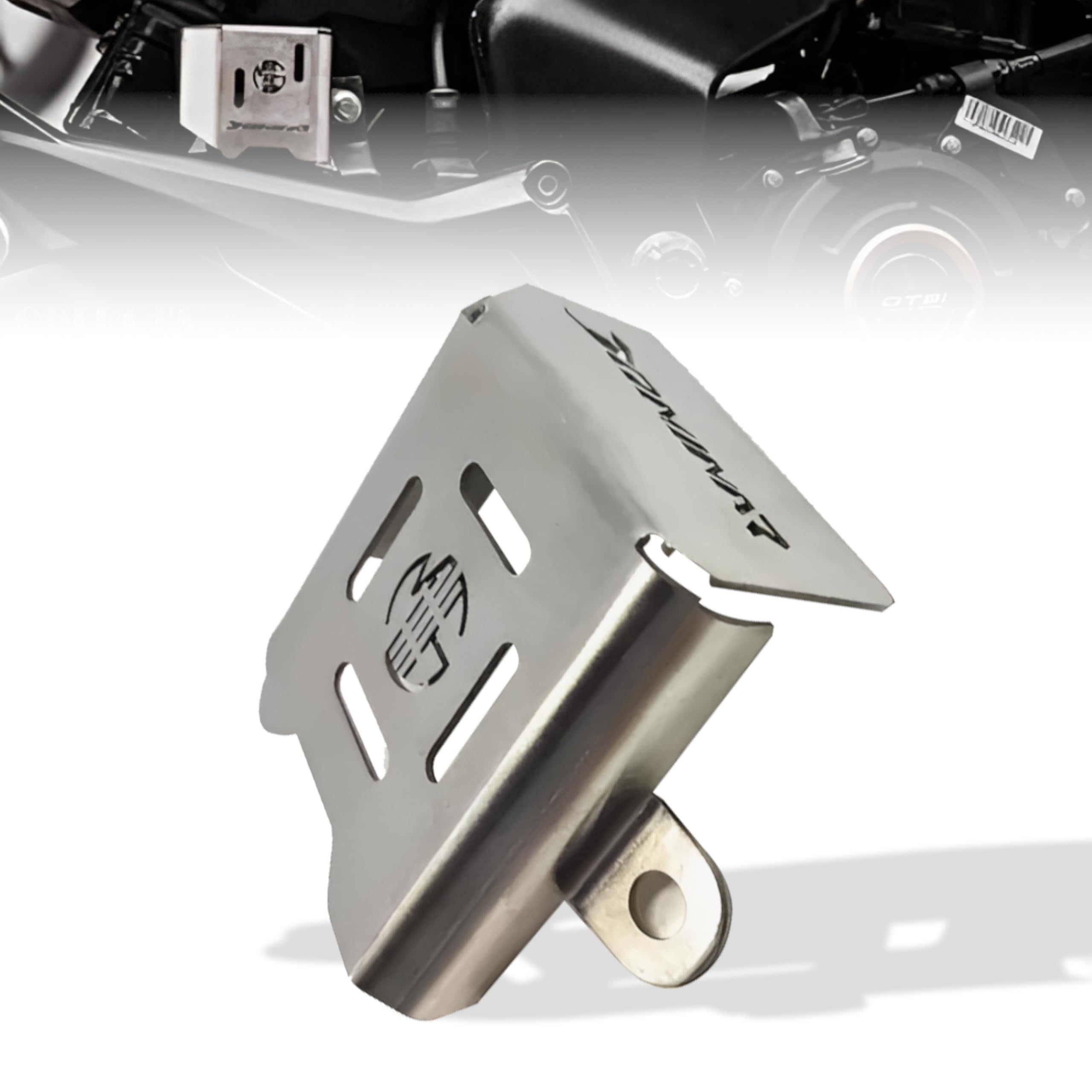 OBEROI'S TRADERS Stainless Steel Rear Brake Oil Container Guard Protector Cover Compatible with Bajaj Dominar 250/400