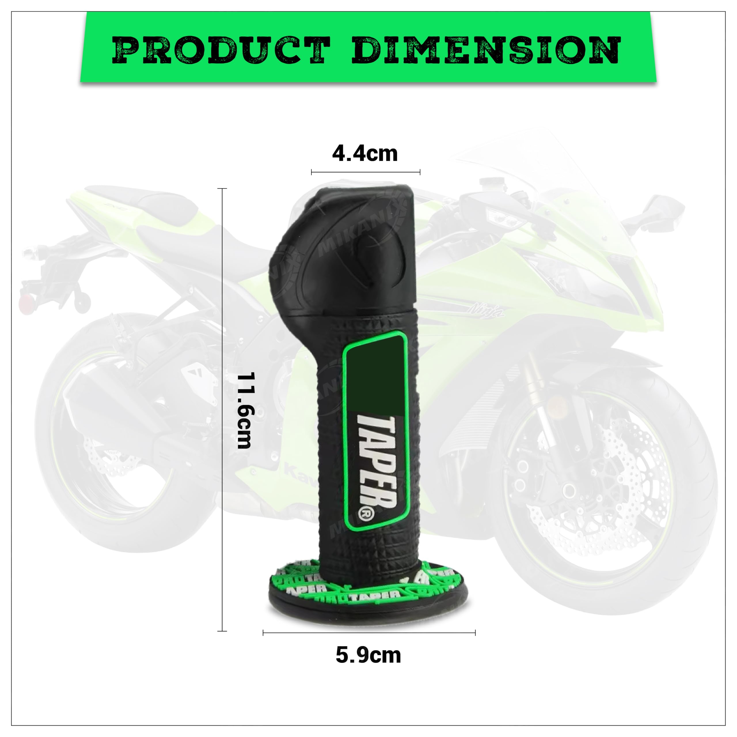 OBEROI'S TRADERS Universal Bike Handlebar Grip Cover with Palm Rest | Non-Slip Rubber Accelerator Grip for Motorcycles, Scooters, Scooty | Dotted Design for Better Control & Comfort