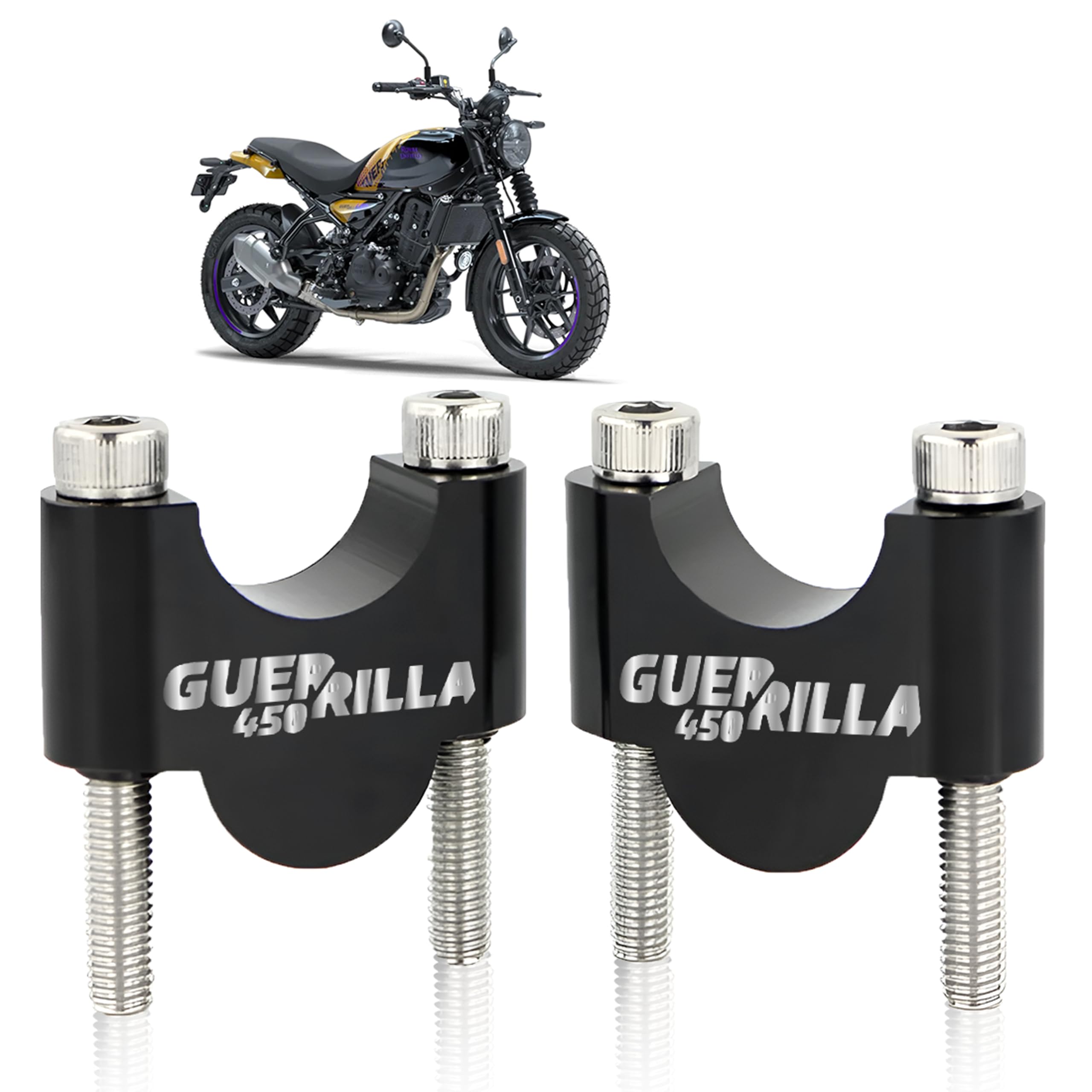 OBEROI'S TRADERS Bike Handlebar Riser | Handle Height Raiser Clamp Kit | Enhanced Comfort and Control | Compatible with Gurrilla 450