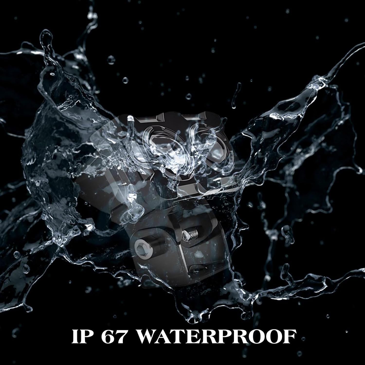 MIKANIX Super Bright LED Fog Light Lens Projector With HD Lens Dual Color White | Yellow With High & Low Beam For All Motorbike, Scooty & ATVs