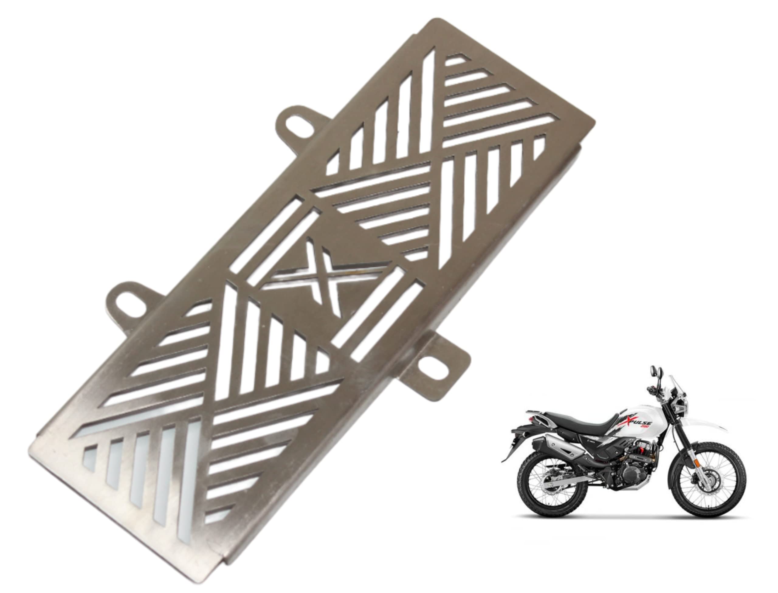 Mikanix Xpulse Bike Stainless Steel Radiator Guard Protector Grill/Cover for Hero Xpulse 200