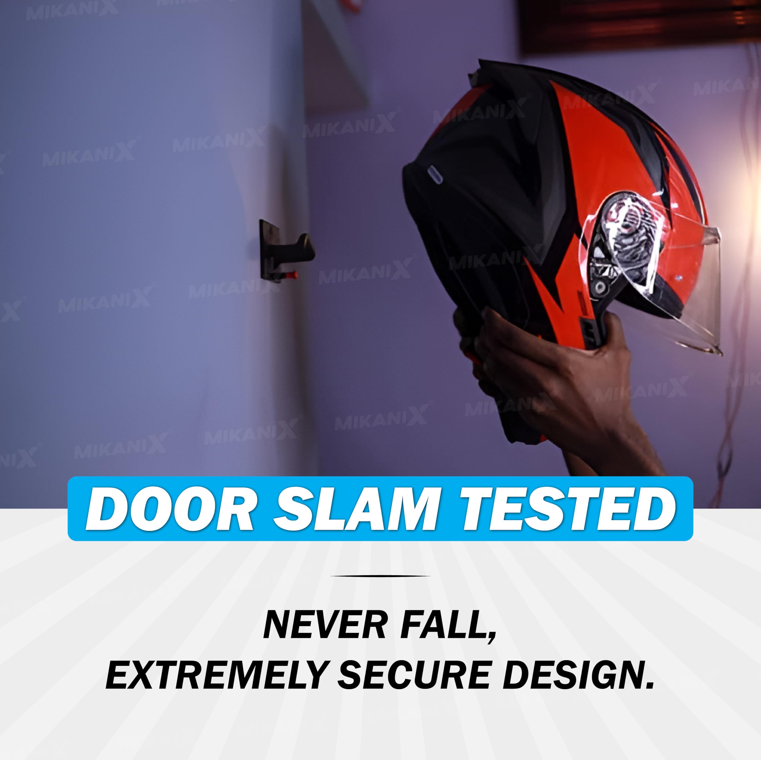 MIKANIX ABS Plastic Wall Mount Helemt Holder | Home | Office | Garage