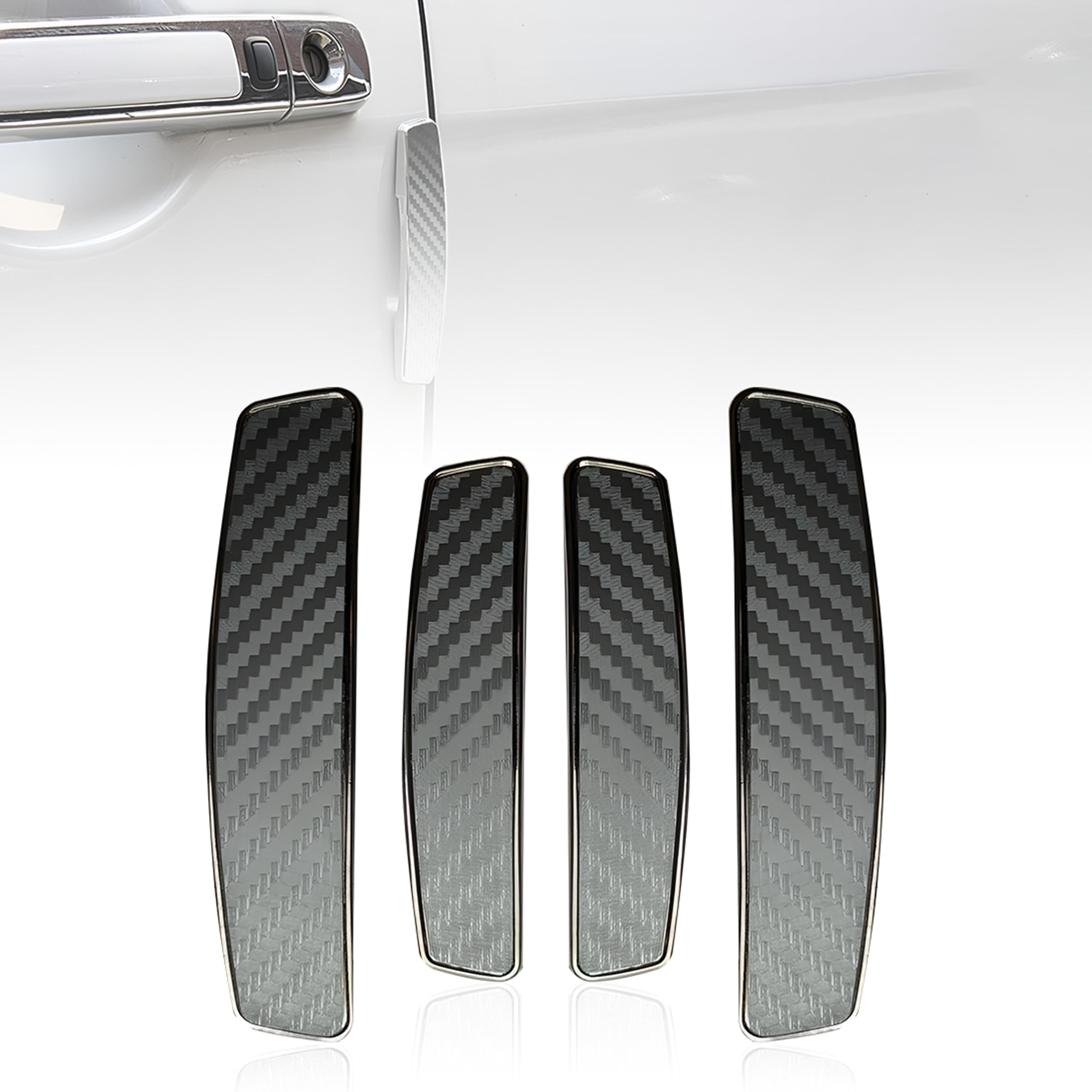 MIKANIX ABS Plastic Universal Car Door Edge Guard | Anti-Scratch Protector with Carbon Finish | Compatible with All Cars