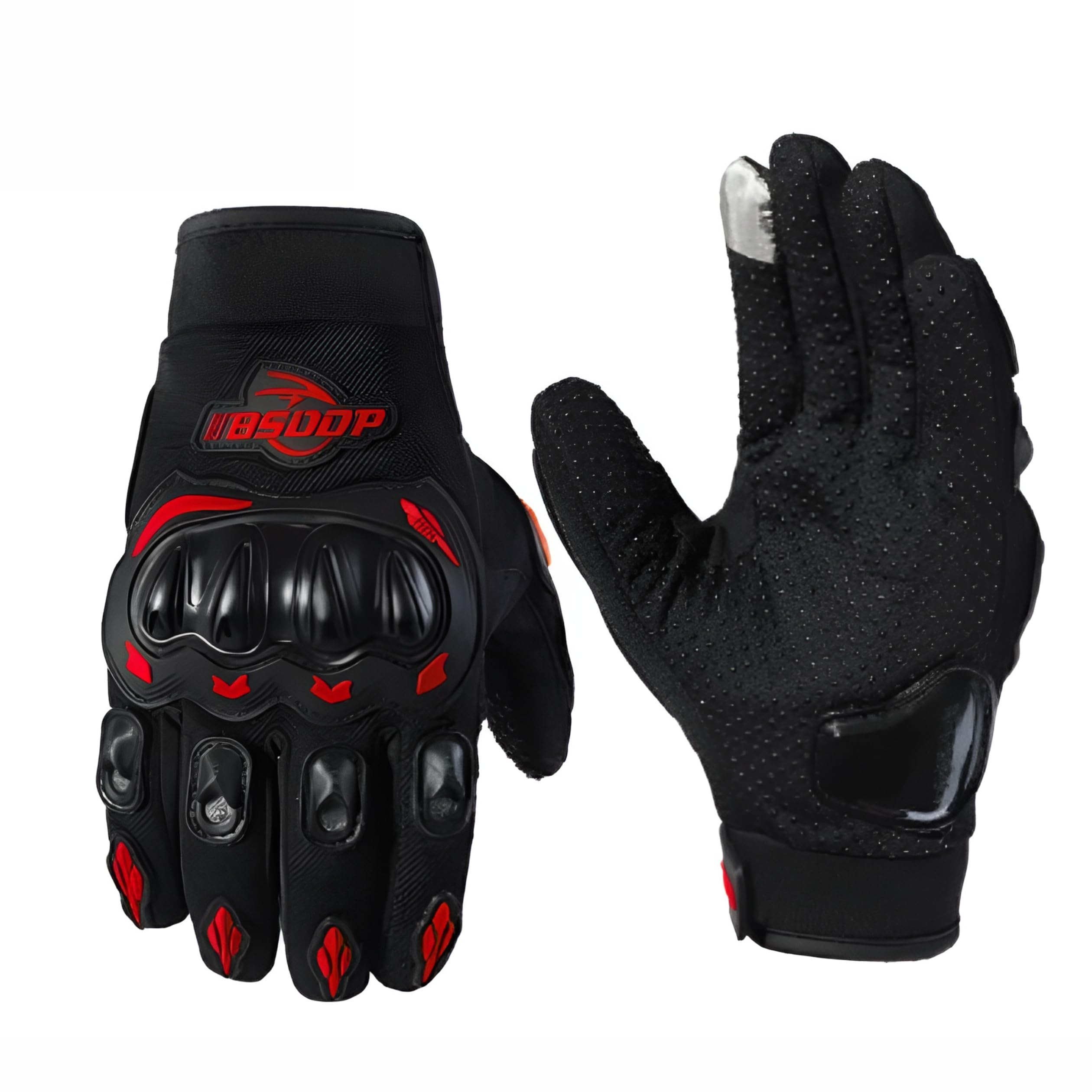 MIKANIX Full Finger Bike Riding Gloves with Touch Screen Sensitivity at Index Finger, Protective Off-Road Motorbike Racing & Cycling Gloves for Men and Women