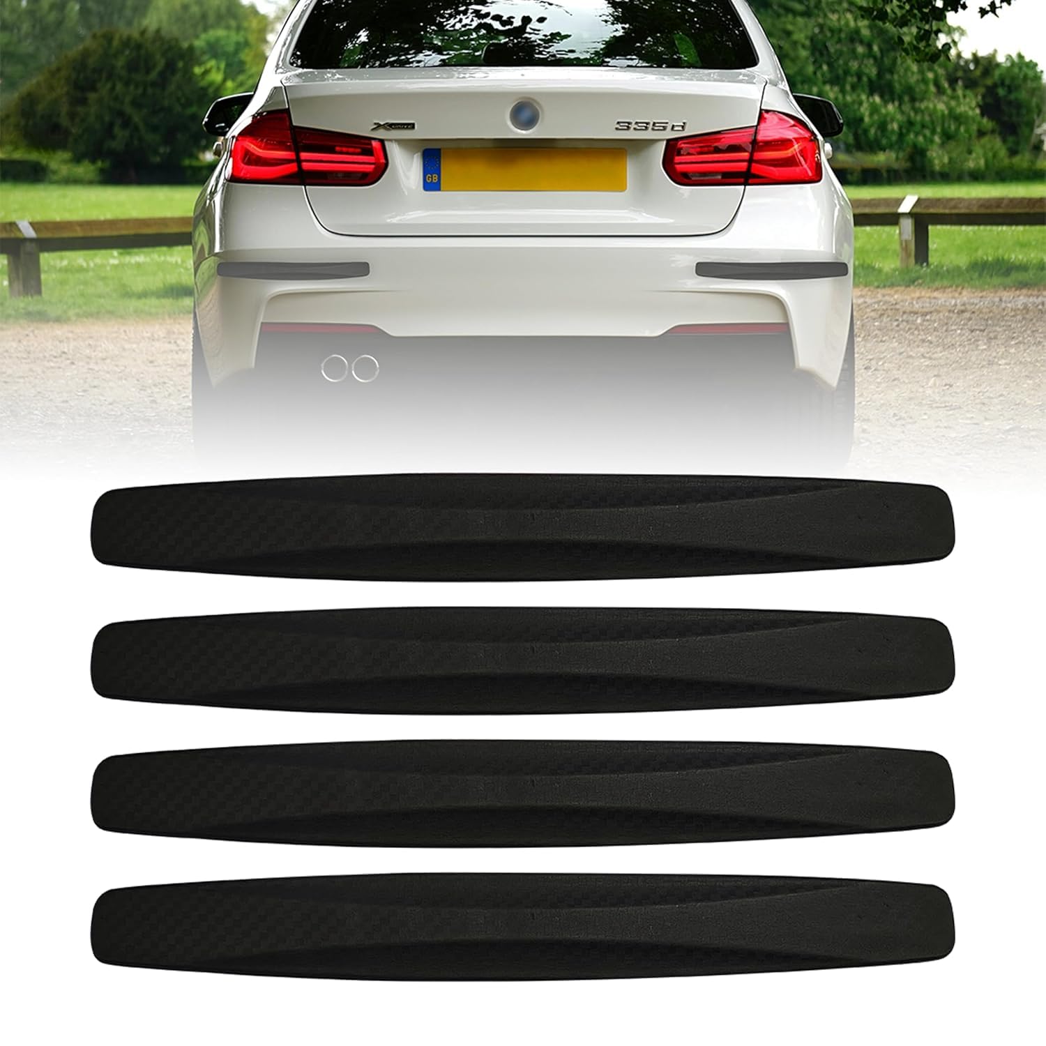 MIKANIX Car Bumper Protector/Guard Strap Anti-Scratch, Shockproof & Stylish Guard Universal for All Car Pack of 4
