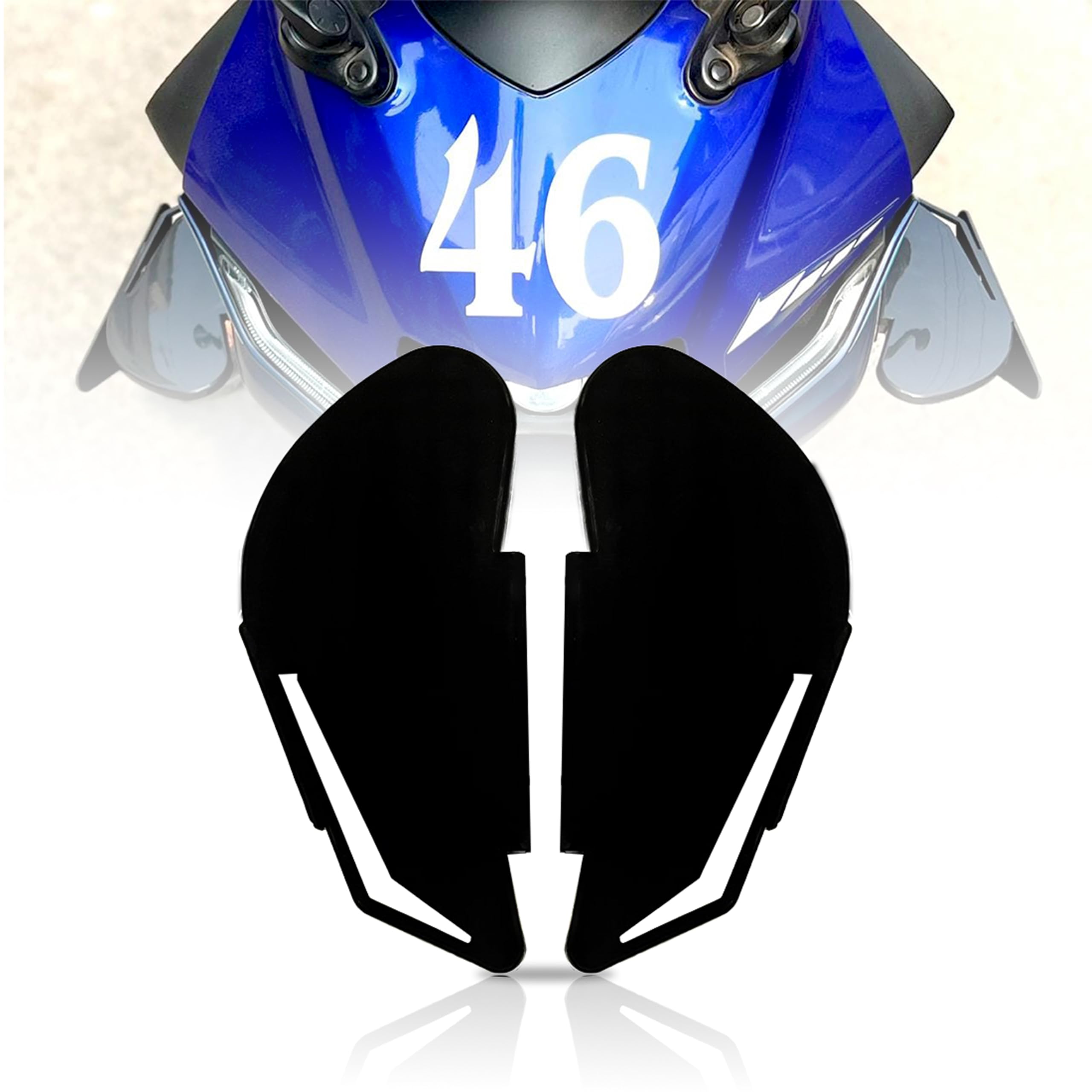 MIKANIX R15 V3 / V4, Ninja, CBR, RR310, KTM RC Bike Side Wings/Winglet Pro Canard Bike Fairing Kit (Pack of 2)