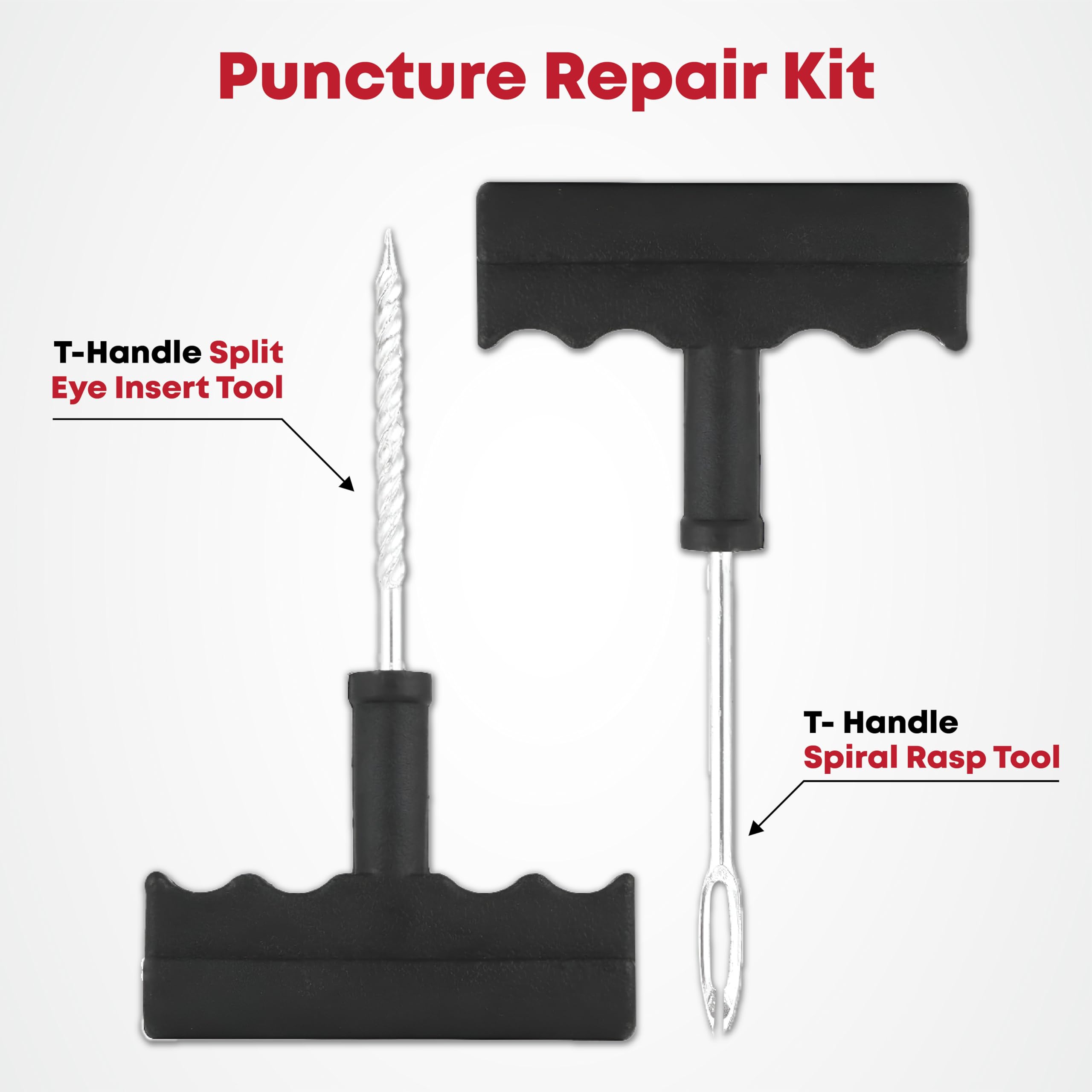 MIKANIX Tubeless Tyre Puncture Repair Kit | Portable Emergency Car & Bike Tyre Repair Tool Kit Set (Pack of 6)