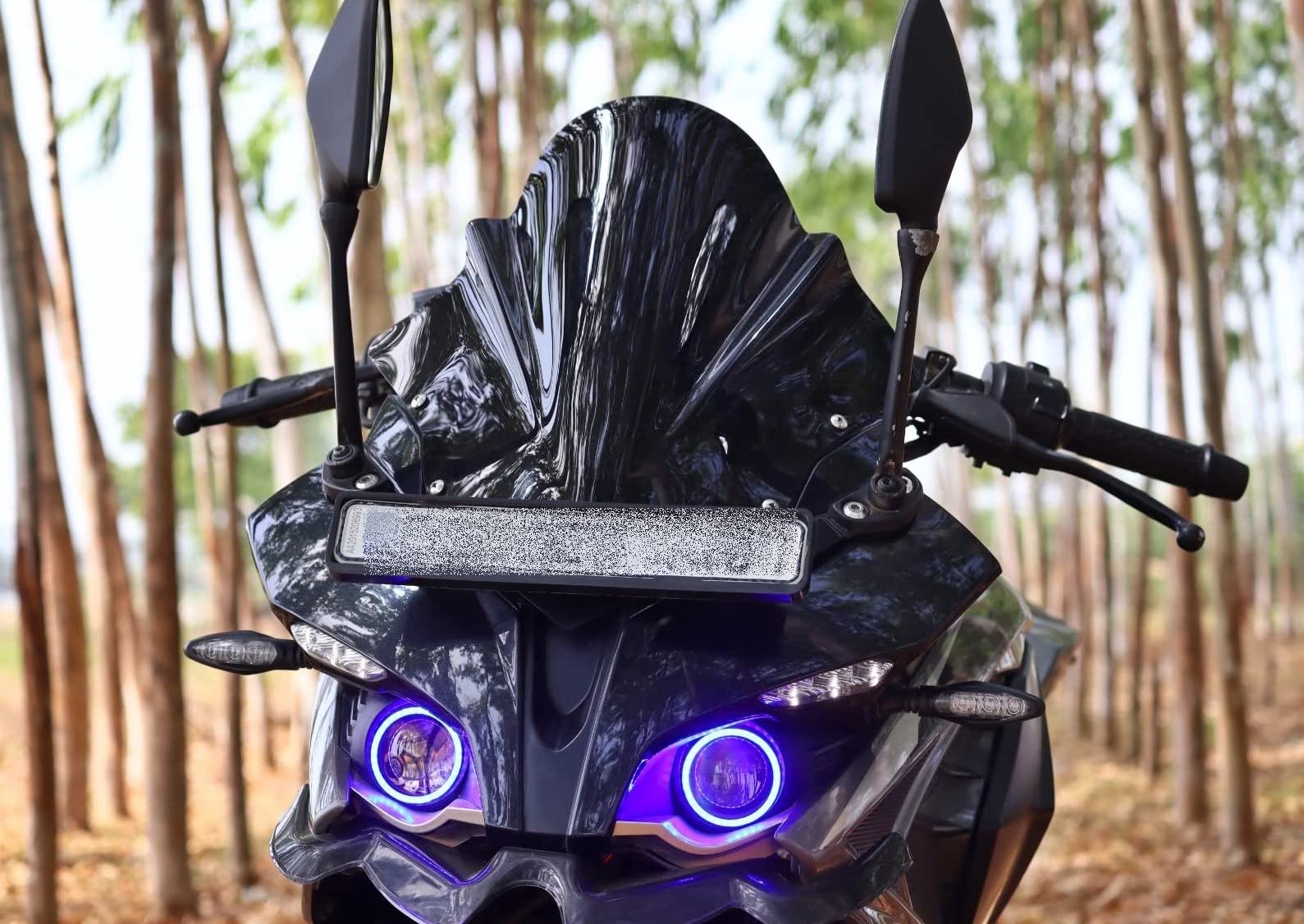 MIKANIX Pulsar Visor Unbreakable Double Bubble Headlight Bolt Visor/Windshield Protector/Wind Deflector For Bike Styling Fairing Kit