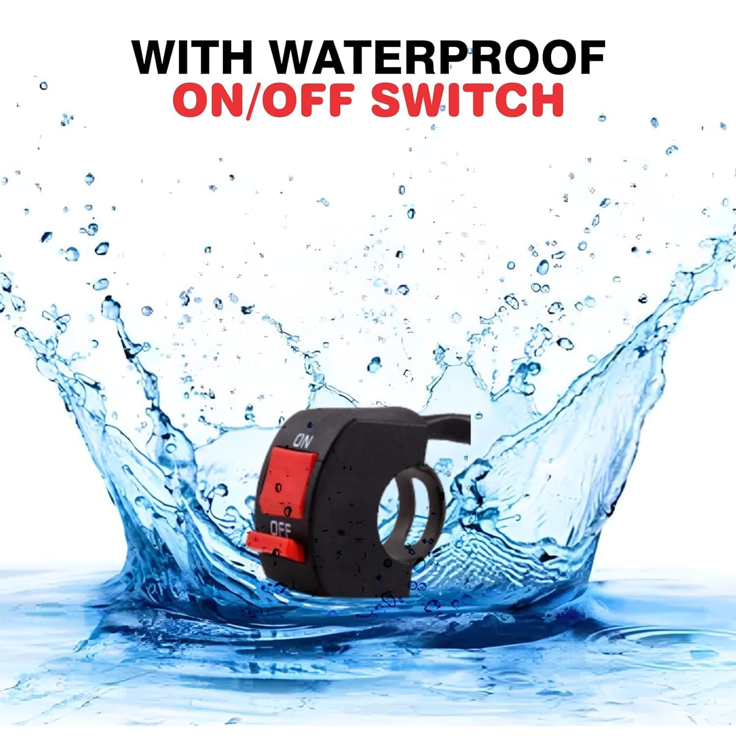 MIKANIX Super Bright LED Fog Light Lens Projector With HD Lens Dual Color White | Yellow With High & Low Beam For All Motorbike, Scooty & ATVs