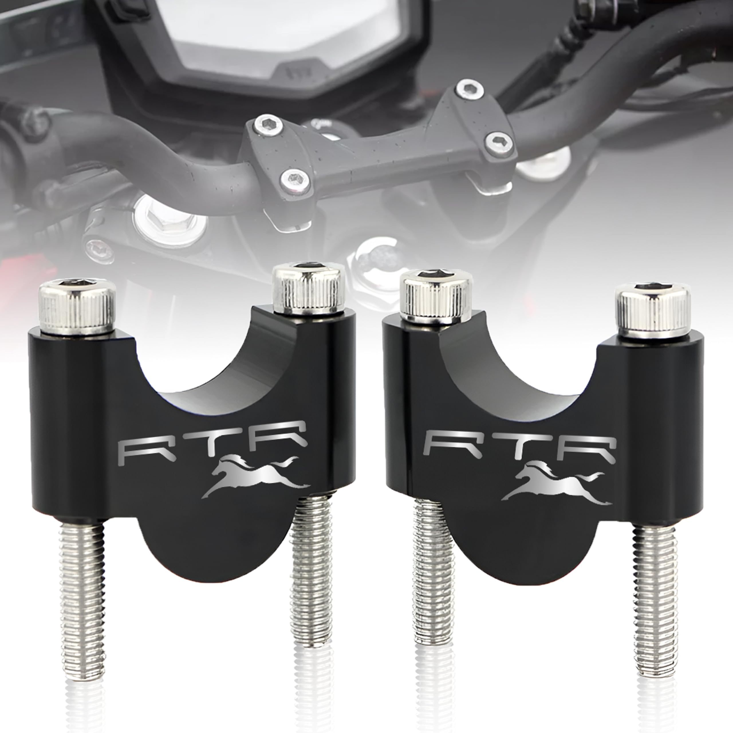 OBEROI'S TRADERS Bike Handlebar Riser | Handle Height Raiser Clamp Kit | Enhanced Comfort and Control | Compatible with Apache RTR 160 4V