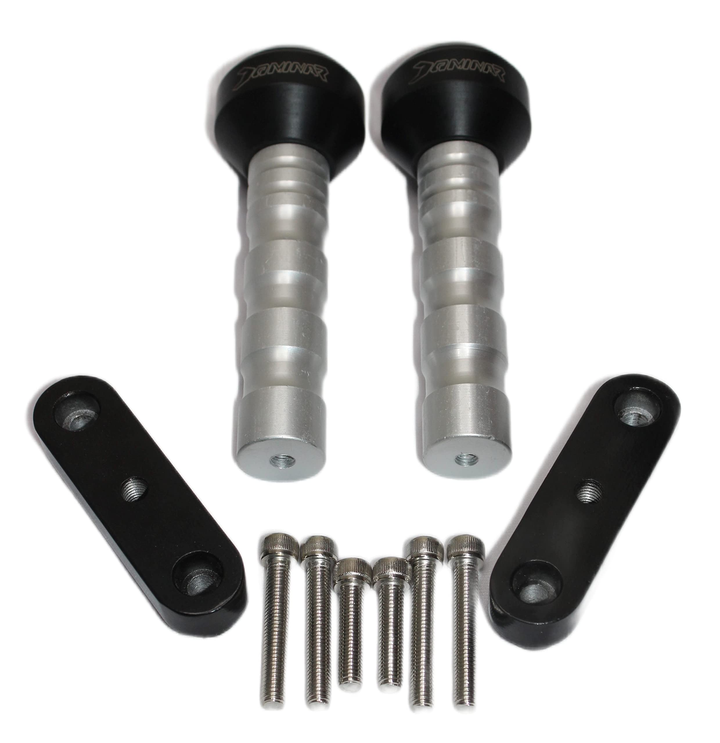 MIKANIX Dominar 250/400 Heavy Duty Bike CNC Frame Sliders/Crash Guard Leg Protectors for Motorcycle (Dominar 250 Silver)