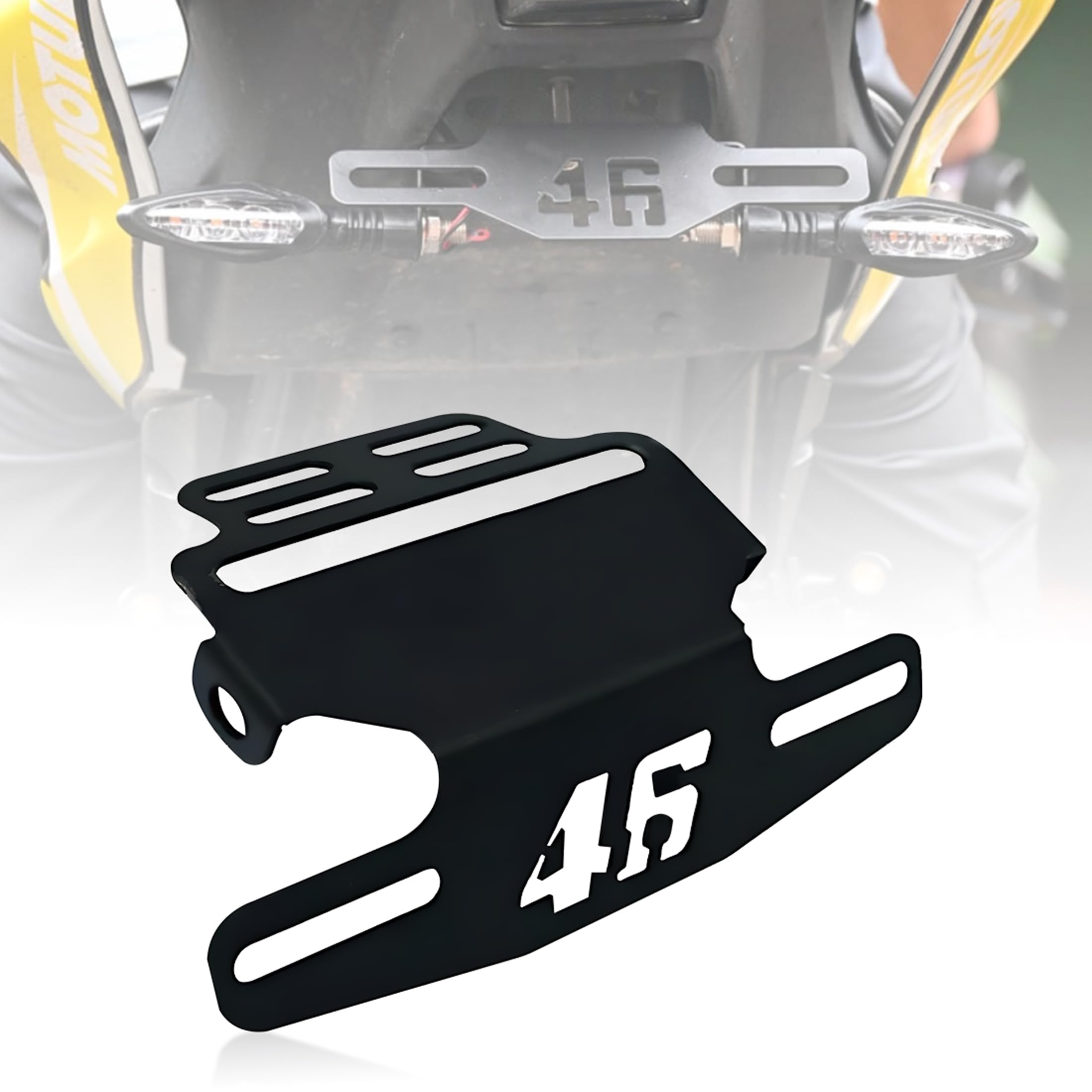 MIKANIX Universal Motorcycle Tail Tidy, Number Plate Holder, Fender Eliminator Kit with Lightweight Bracket