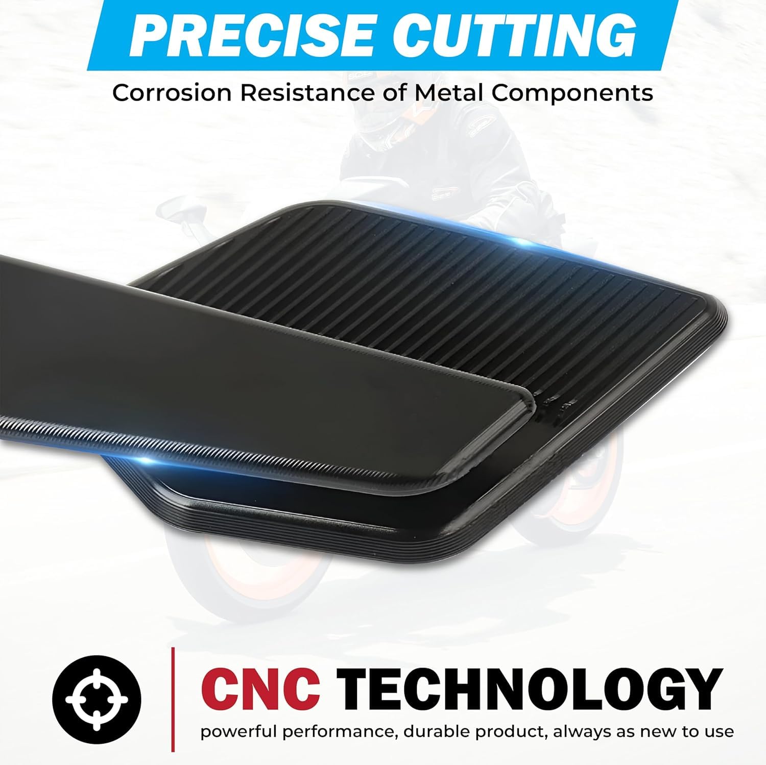 MIKANIX 180° Rotating Rear View York Fitting Stealth Mirror for Aerox Scooty All Models | Matte Black Aluminum Body with Sporty Wing Design | Scooty Fairing Kit