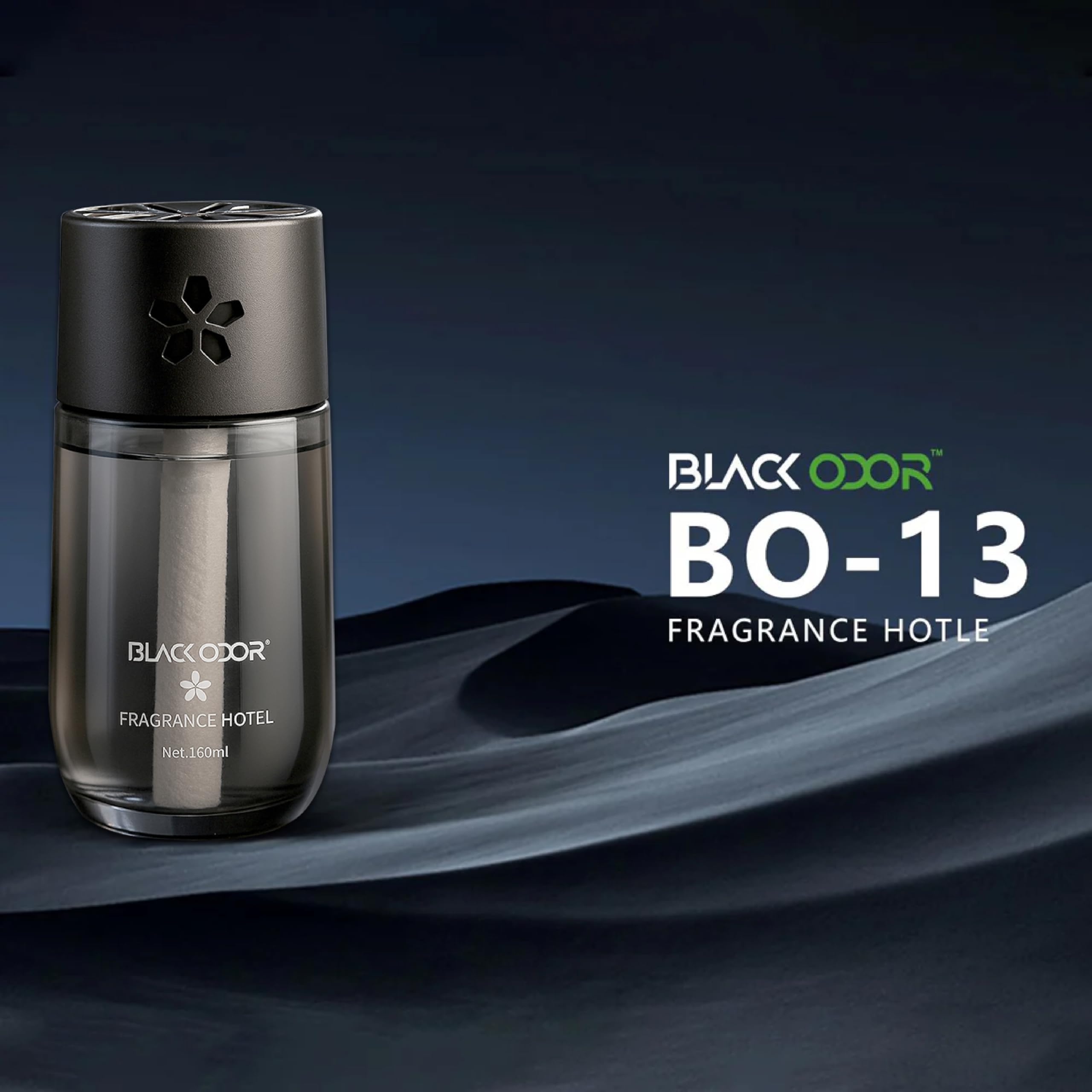 MIKANIX Black Odor Reed Diffuser 160ml | Luxury 5-Star Hotel Fragrance | Home, Bedroom & Car Air Freshener (BO-13)