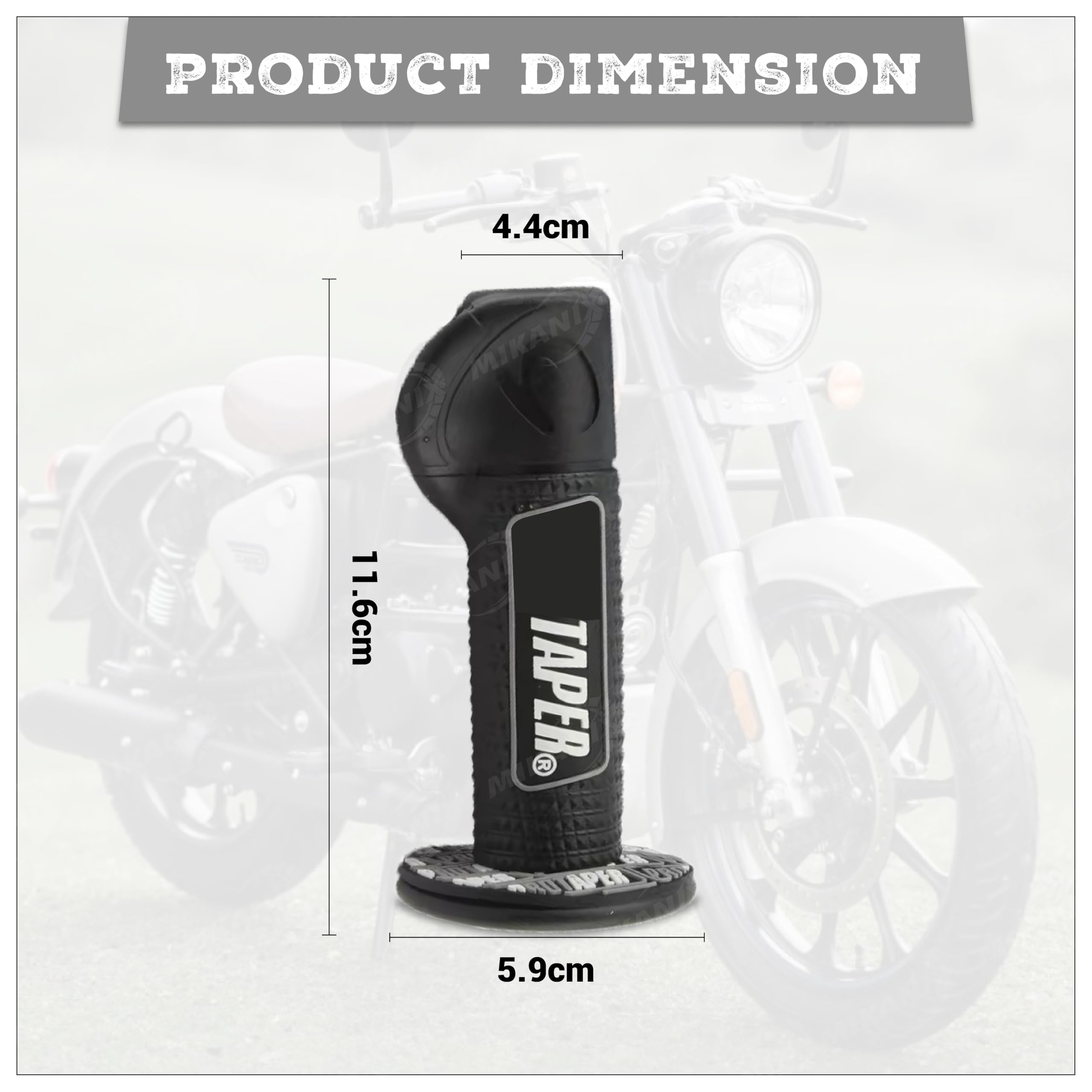 OBEROI'S TRADERS Universal Bike Handlebar Grip Cover with Palm Rest | Non-Slip Rubber Accelerator Grip for Motorcycles, Scooters, Scooty | Dotted Design for Better Control & Comfort