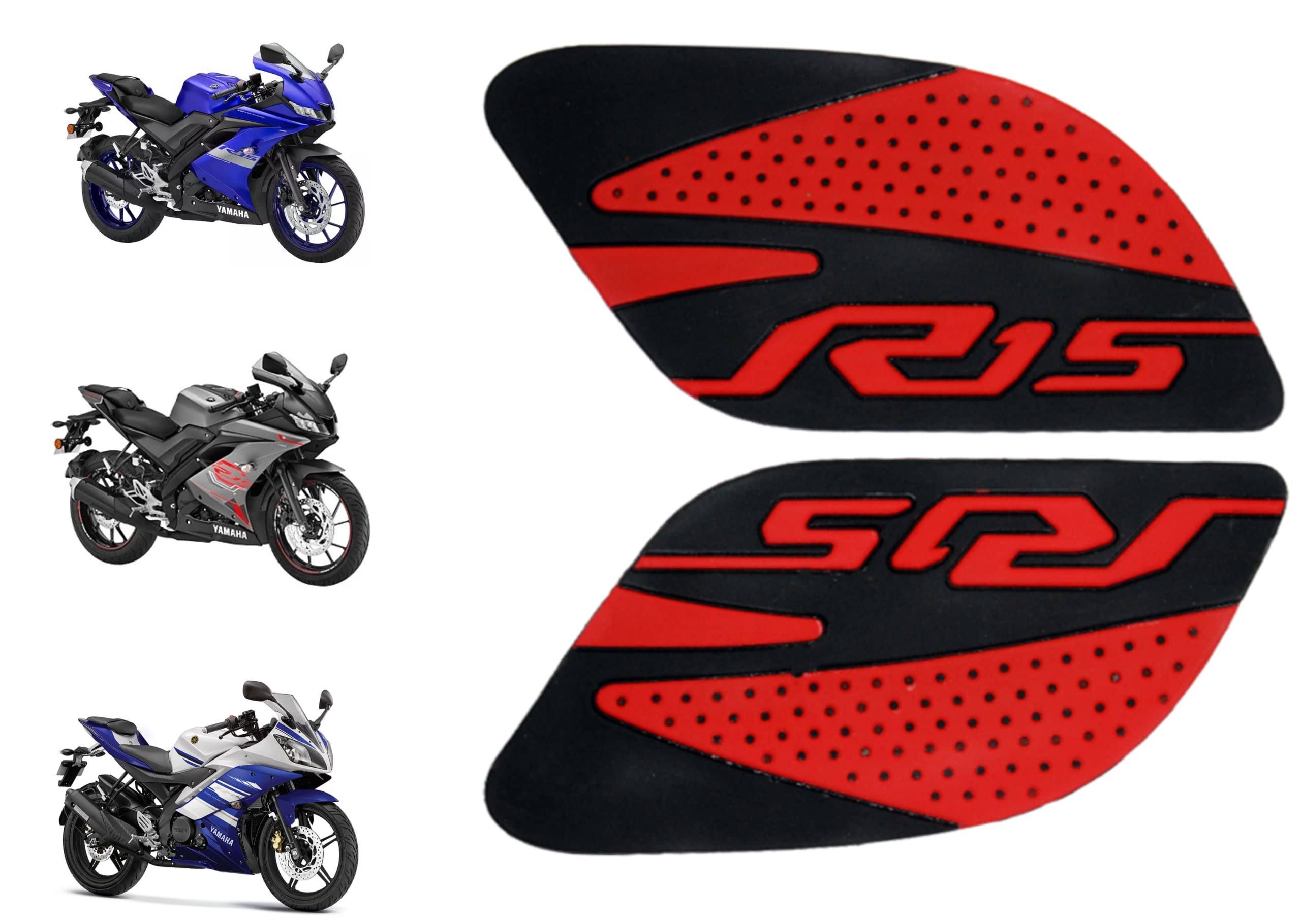 MIKANIX Anti Slip Silicone Tank Pad/Thai Pad Waterproof Sticker for Yamaha R15 All Models Bike