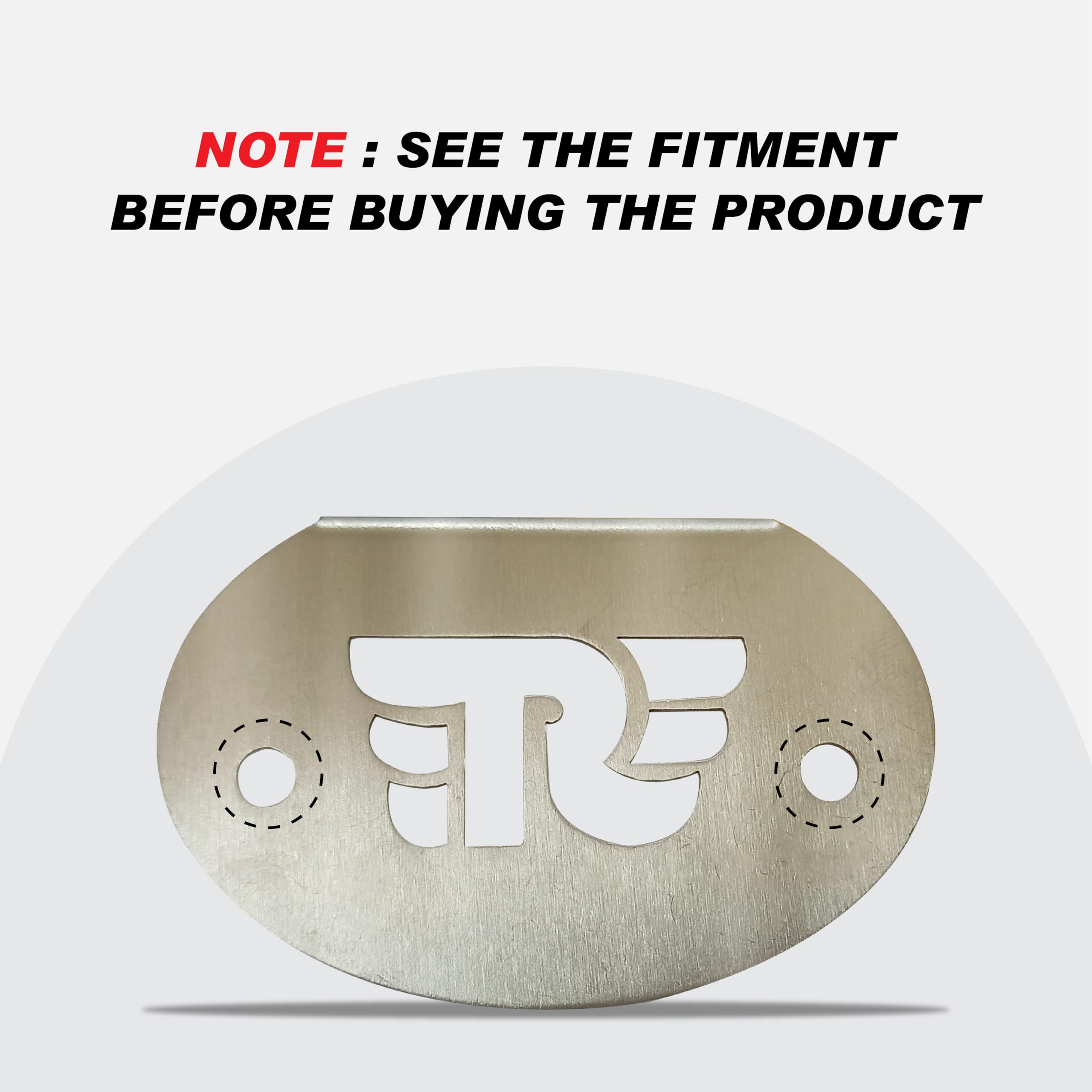 OBEROI'S TRADERS Stainless Steel Front Brake Oil Cap Guard for Hunter 350 | Disc Brake Fluid Reservoir Protector Cover | Premium Bike Accessories