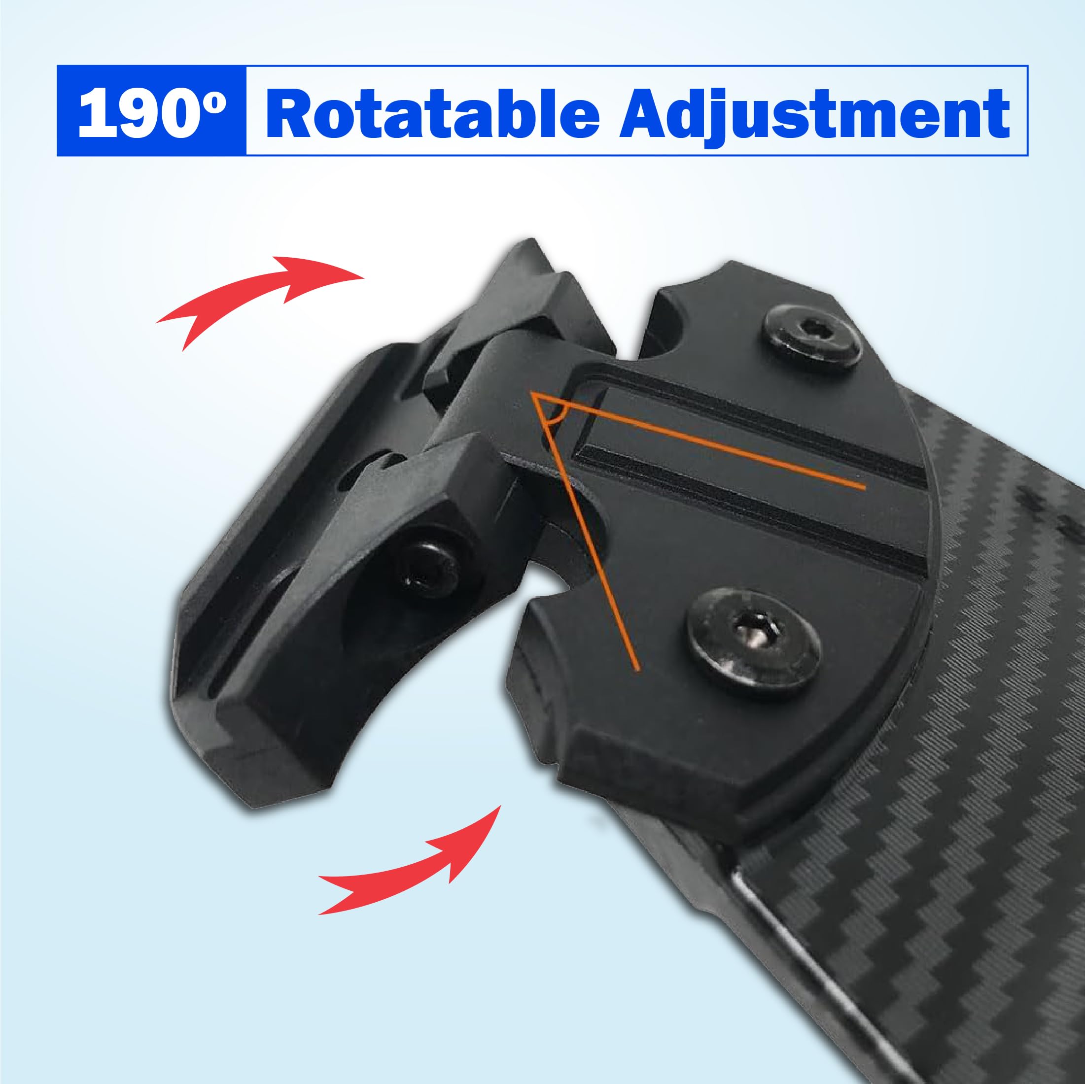 MIKANIX Premium H2 Style Rear View Mirror for Fairing Bikes | Carbon Fiber Finish | Sporty Look Side Mirror for Racing & Sports Bikes | Universal Fit