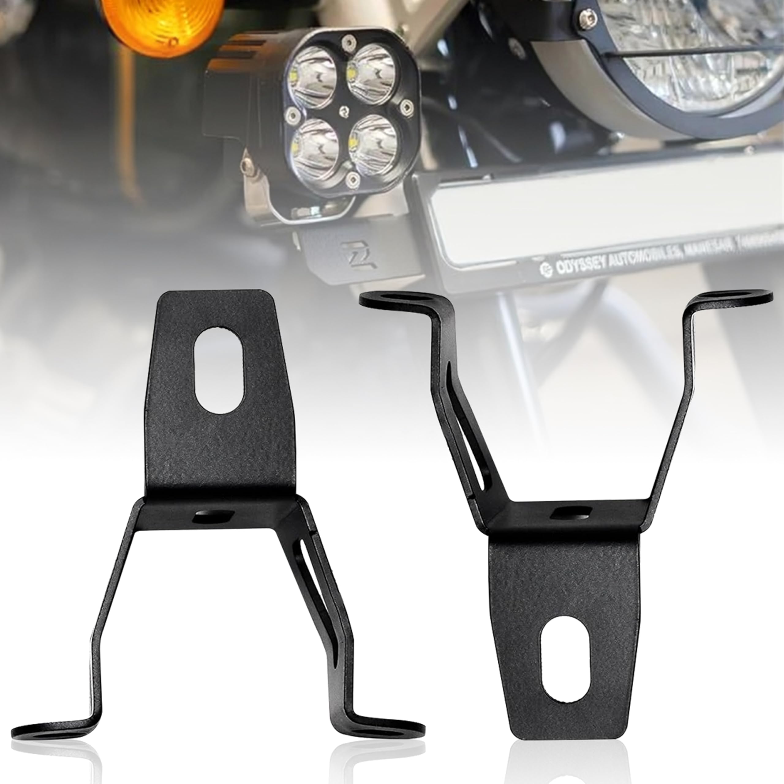 Mikanix Premium Fog Clamp Light Brackets Compatible with/for Royal Enfield Meteor 350 Set of 2