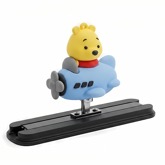MIKANIX Auto Sliding Car Dashboard Decoration Cute Anime Pooh Character Moving Ornament Interior Accessory