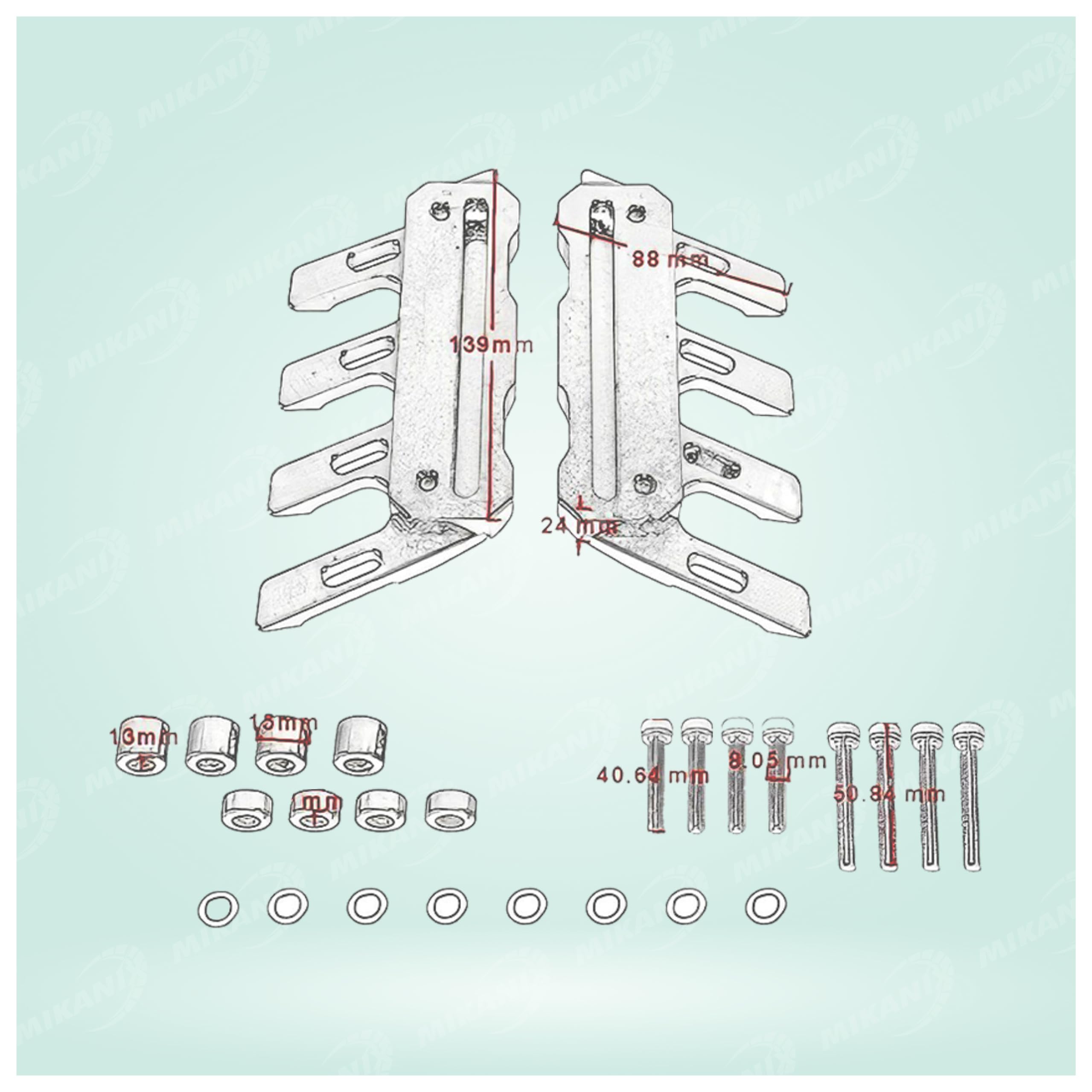 MIKANIX Bike ABS Shocker Protectors | Fork Cover Protector | Front Fender Slider Crash Guard Universal for All Bikes