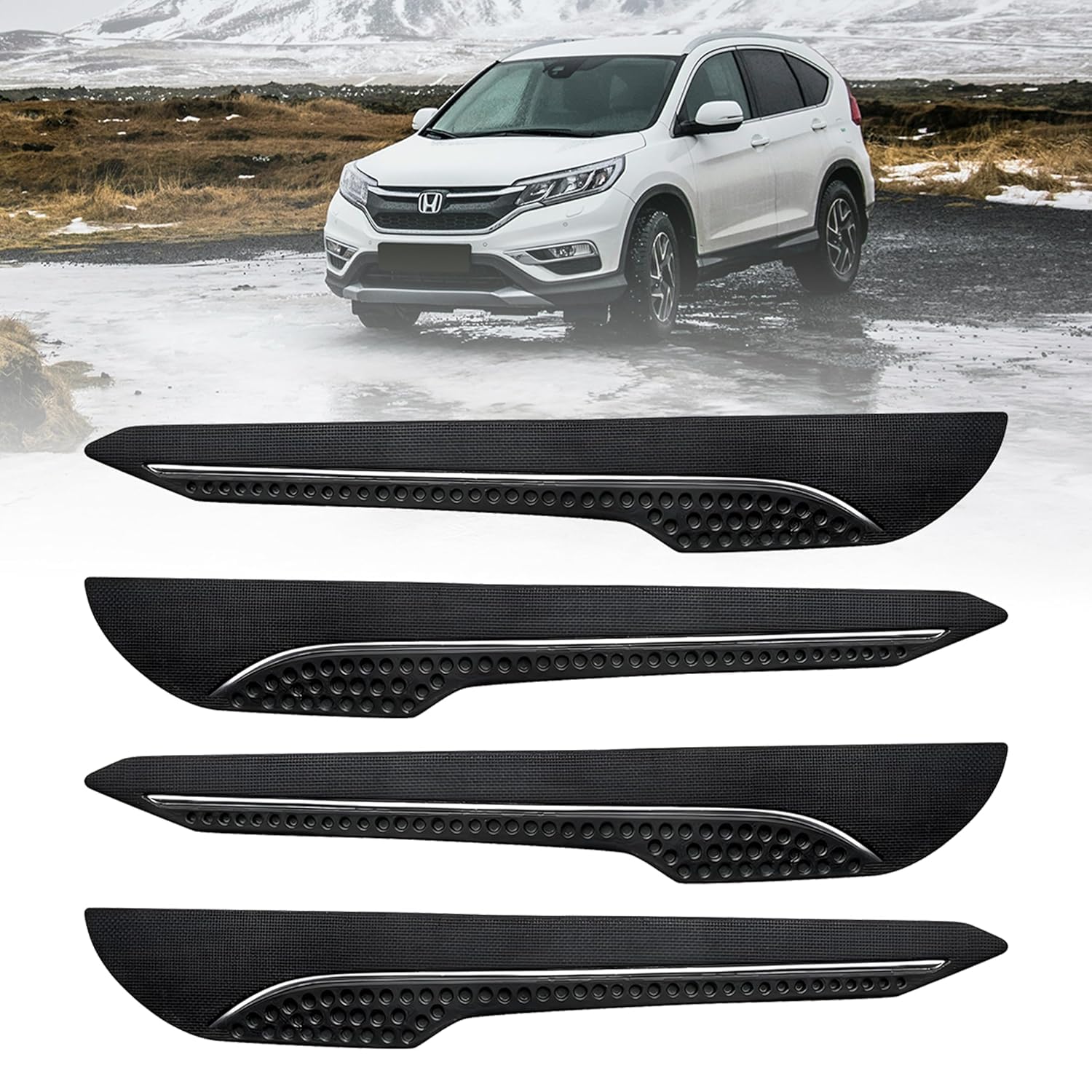 MIKANIX Car Bumper Protector/Guard Strap Anti-Scratch, Shockproof & Stylish Guard Universal for All Car Pack of 4