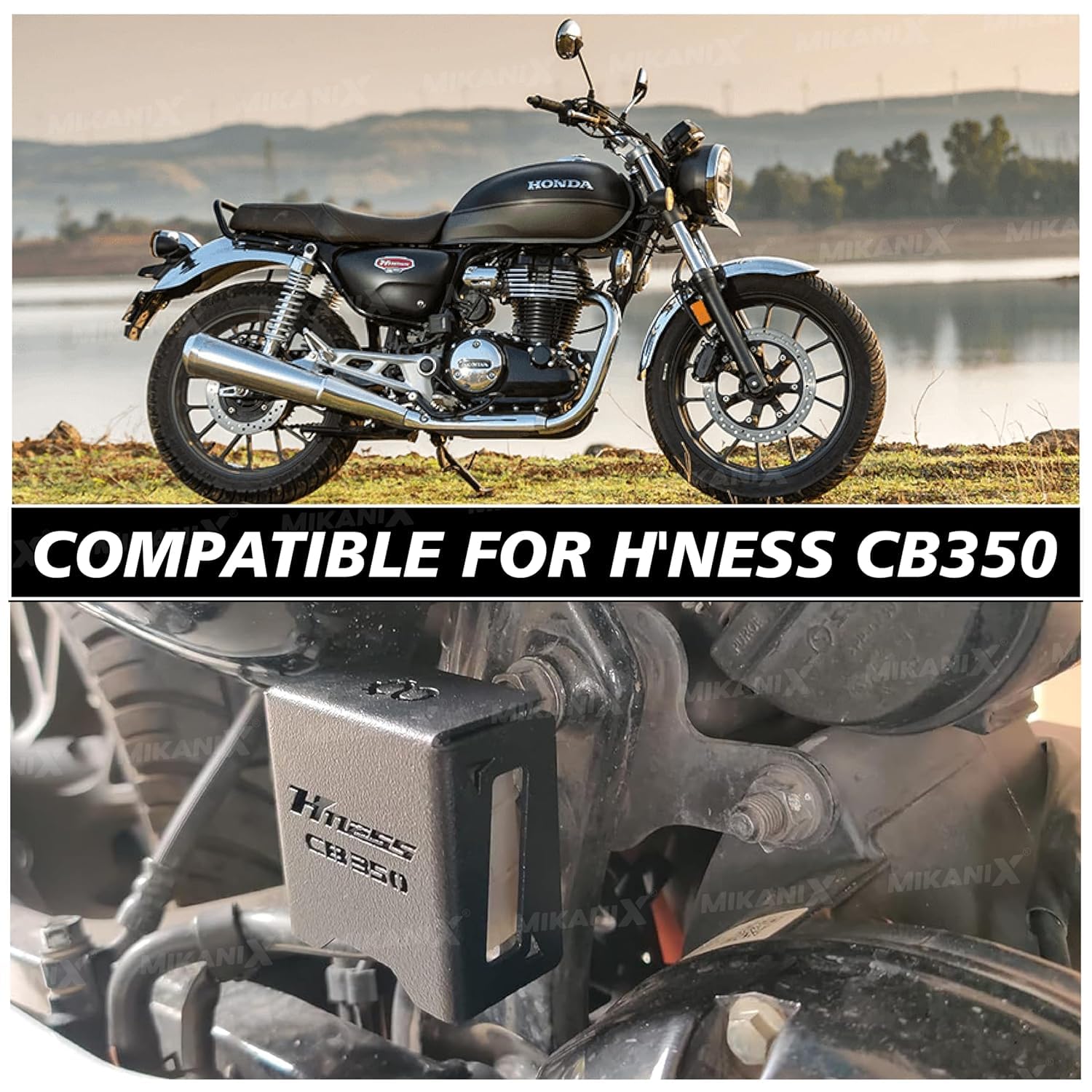 OBEROI'S TRADERS Rear Brake Oil Container Guard | Fluid Reservoir Cap Compatible With Hnees CB 350