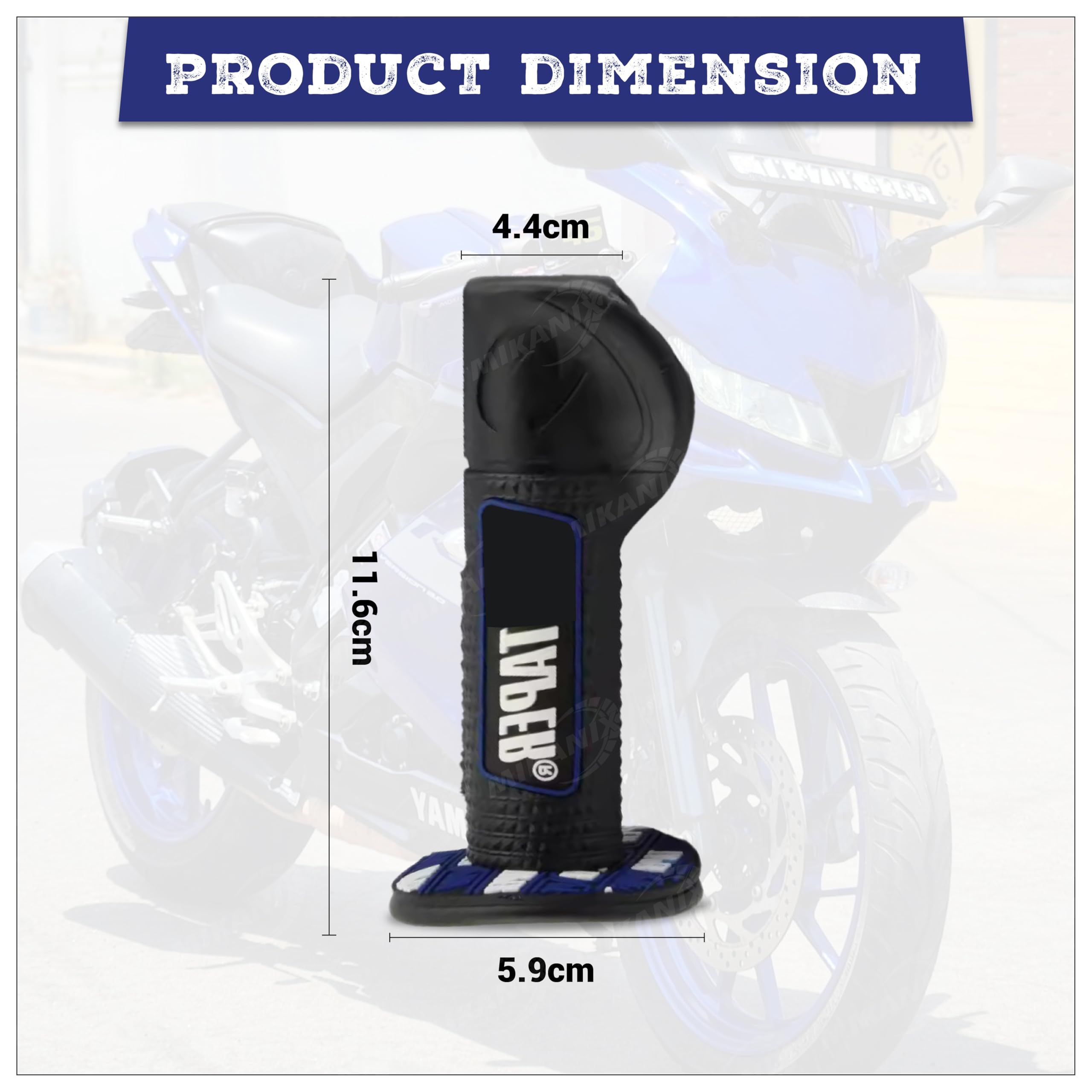 OBEROI'S TRADERS Universal Bike Handlebar Grip Cover with Palm Rest | Non-Slip Rubber Accelerator Grip for Motorcycles, Scooters, Scooty | Dotted Design for Better Control & Comfort