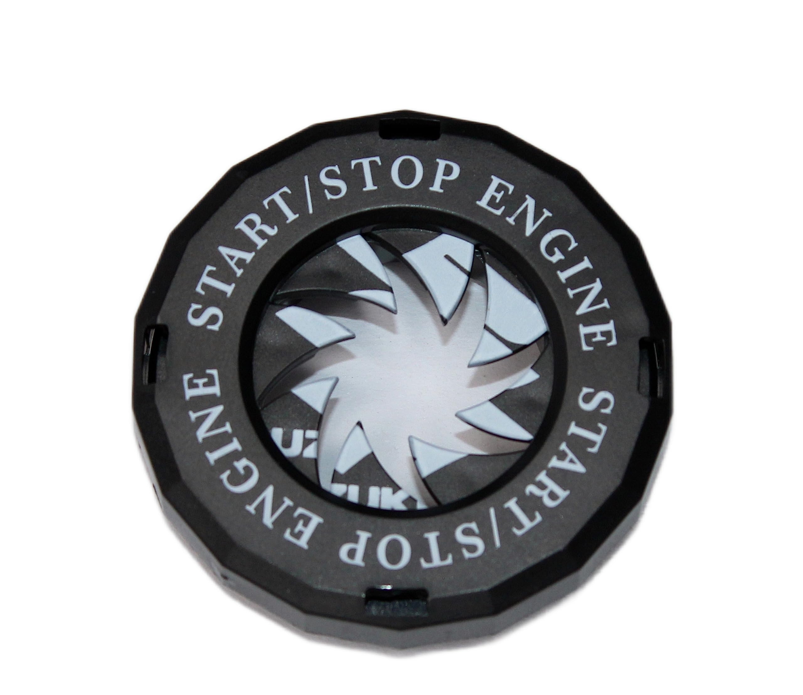 Rotary Bike & Car Engine Start/Stop Switch Cover/Ignition Lock Cap Cover Push Button Decorative Auto Accessories for All Bikes & Cars