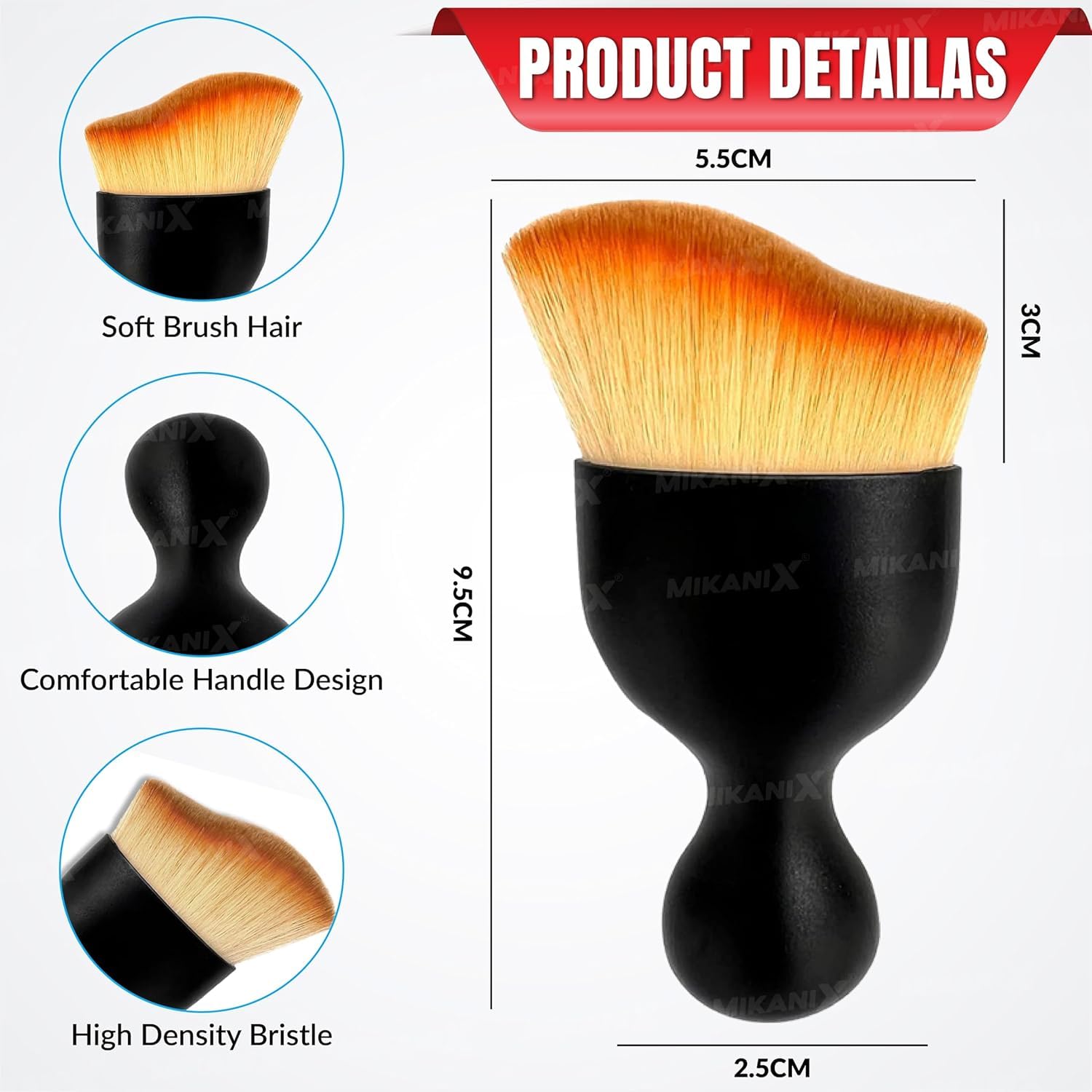 OBEROI'S TRADERS Car Interior Dust Remover Cleaning Brush Combo with Soft Bristles for AC Vent Dashboard, PC, Laptop, & Keyboard Cleaner Tool