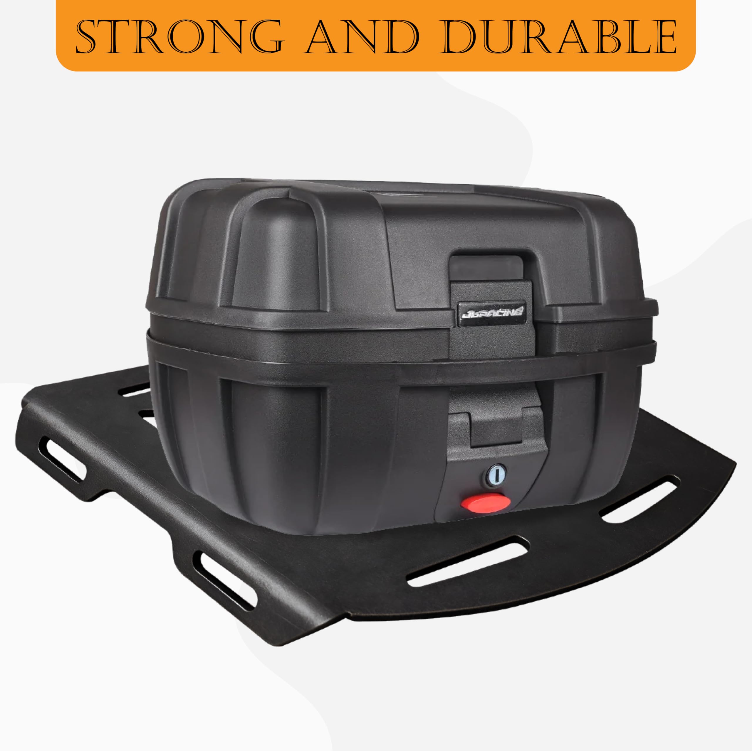 MIKANIX Bike Rear Luggage Carrier Plate | Metal Back Rack Mount for Top Box & Bags | Carrier Bracket with Unique Design Universal Fit for Motorcycle and Scooters