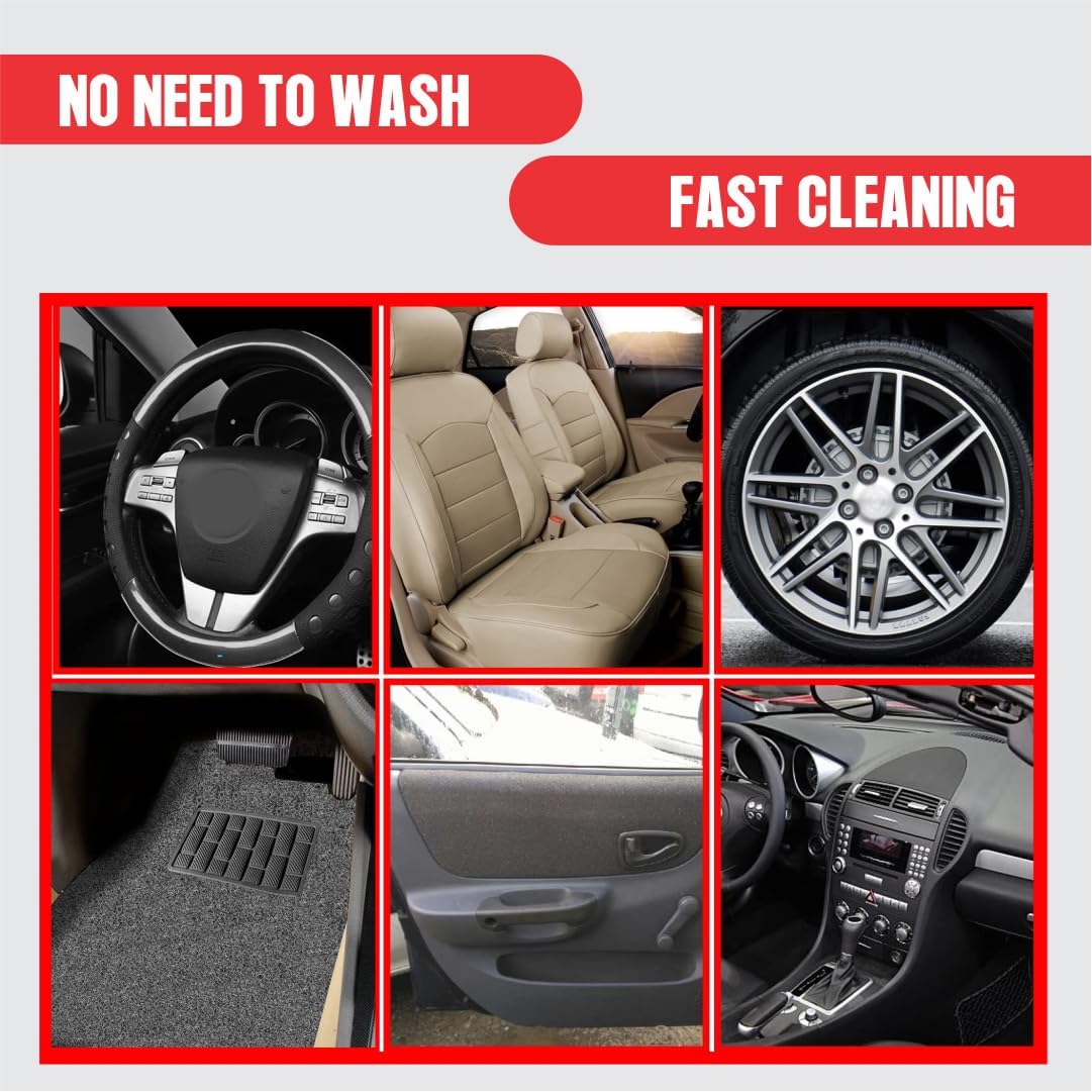 OBEROI'S TRADERS Combo Pack of Car AC Vent & Duct Cleaner Foam Spray + Dashboard Polish Foam Cleaner | For Car, Sofa, Seat & Home AC Interior Cleaning