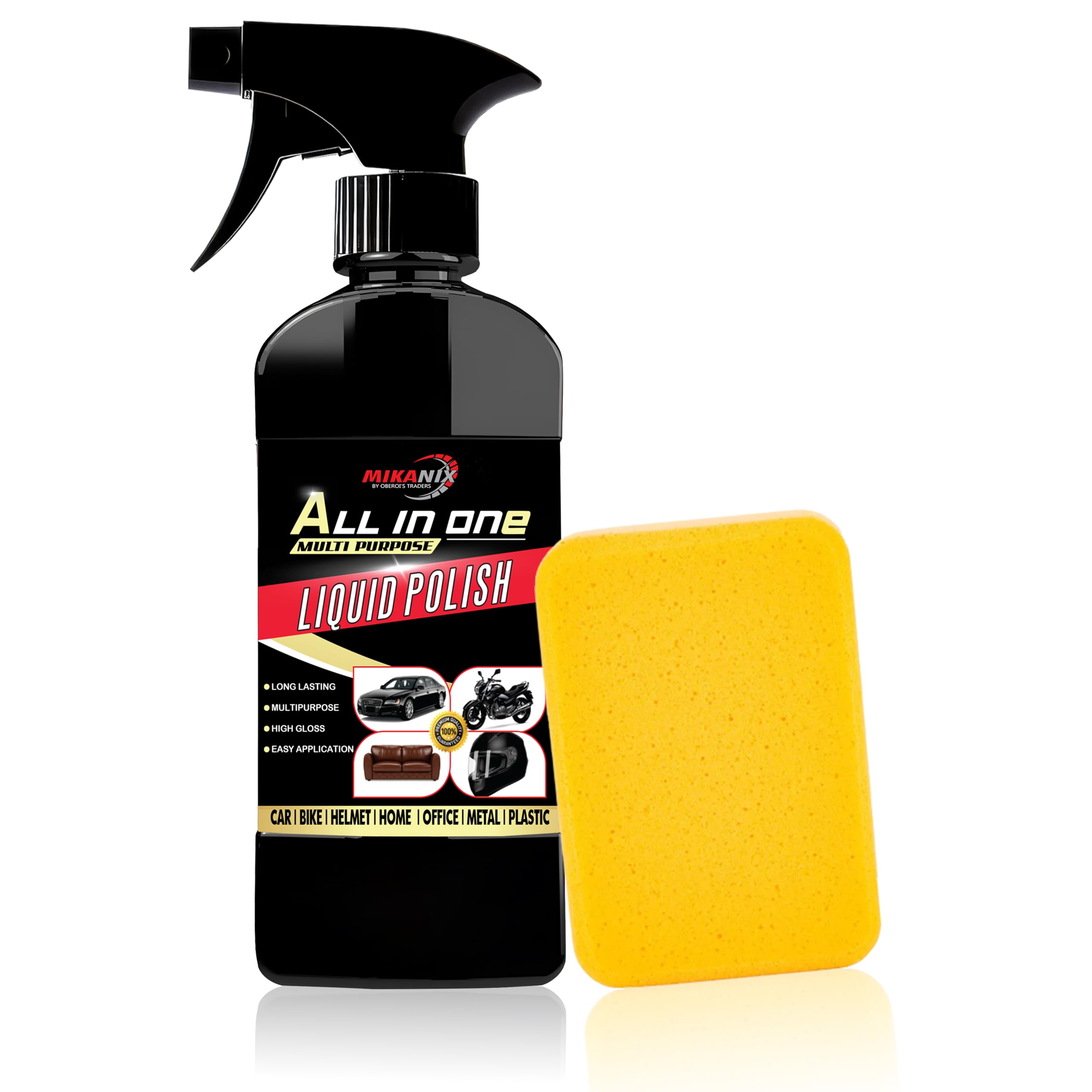 OBEROI'S TRADERS All-in-One Multipurpose Bike & Car Polish | Car Interior Dashboard Polish For Home Interiors, Leather Sofa | Protects, Shines & Removes Tough Stains