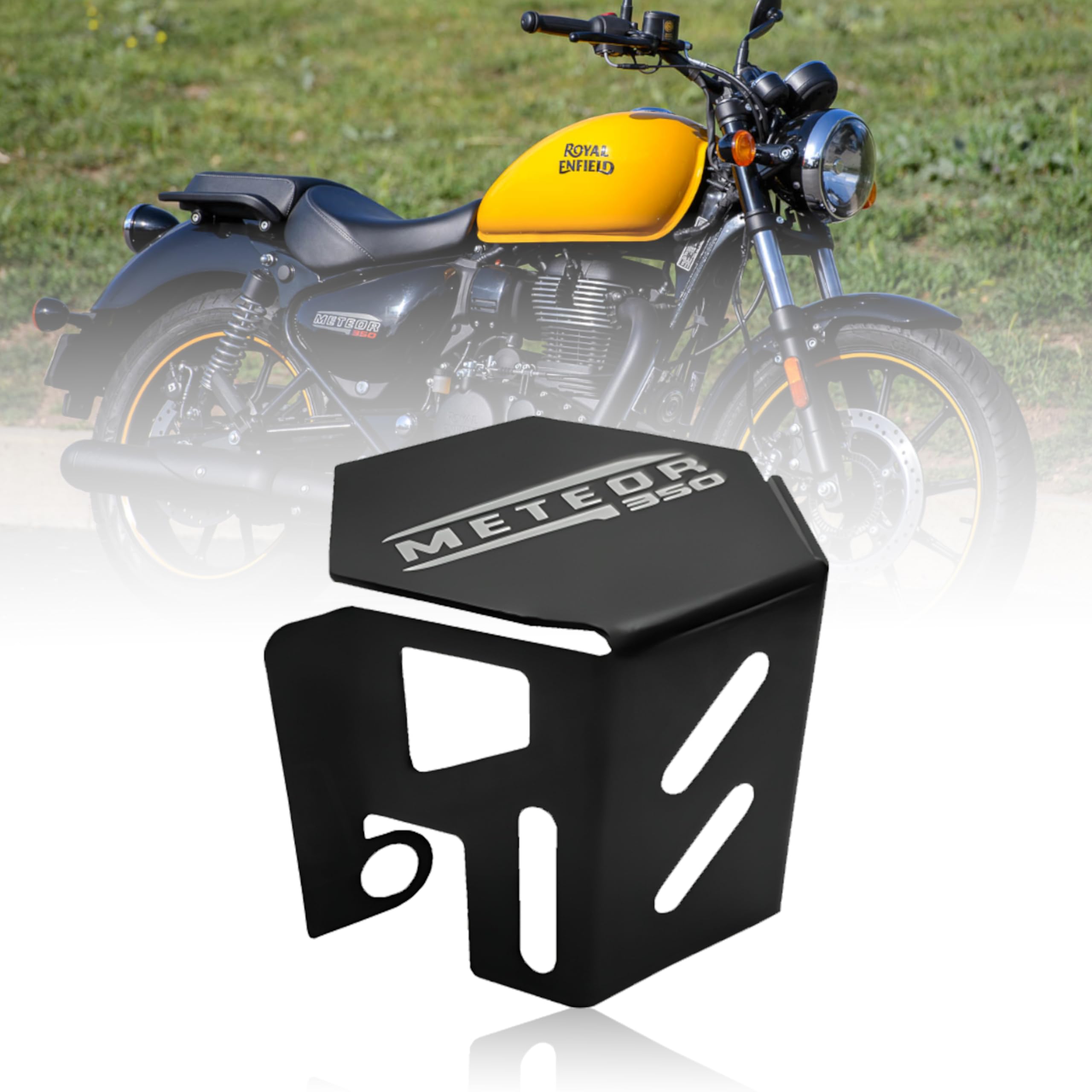 MIKANIX Rear Brake Oil Container Guard Compatible With Royal Enfield Meteor 350