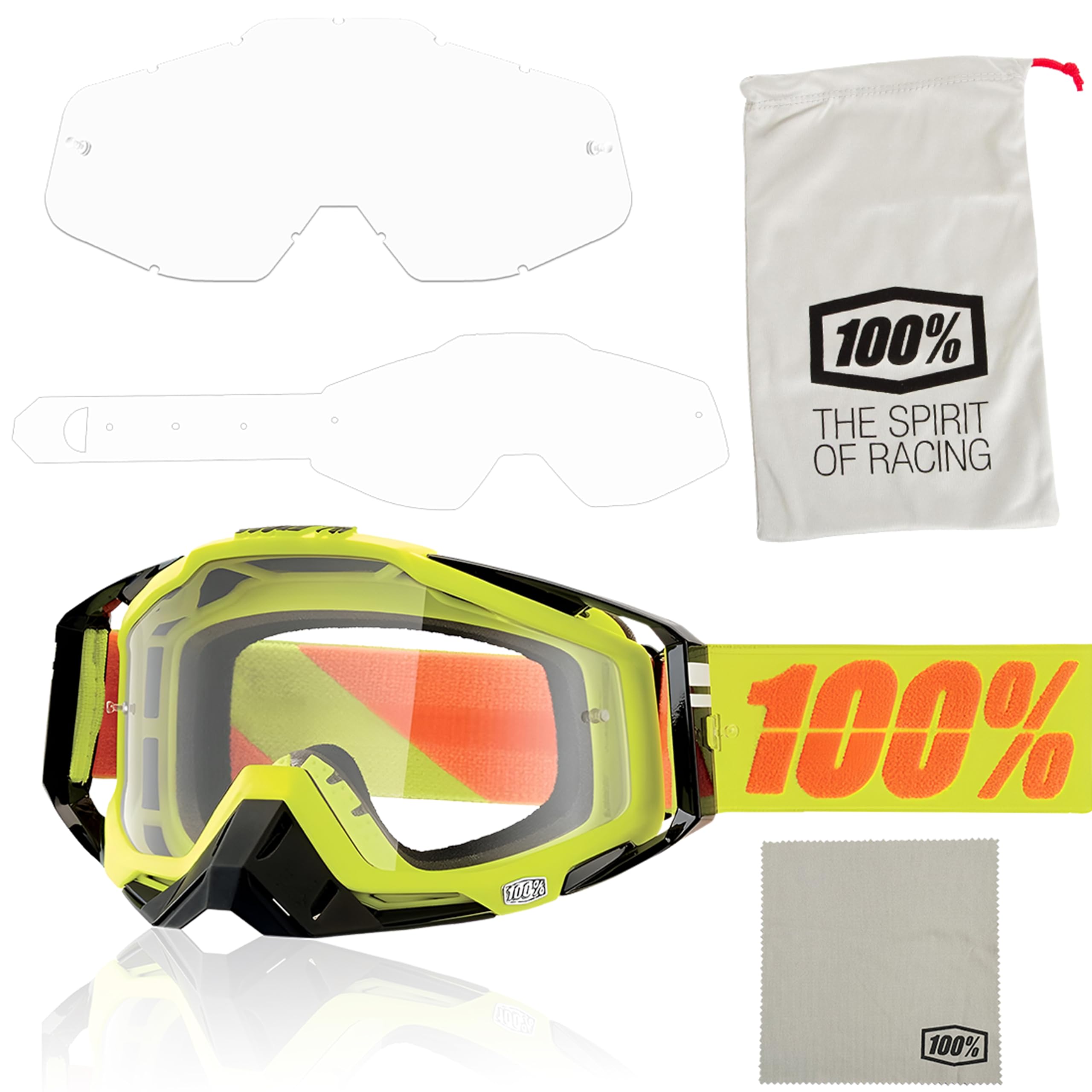 MIKANIX Universal Motorcycle Riding Combo Full Face Balaclava & Off-Road MX Goggles Set for Dirt Bike, ATV, Snowmobile | Windproof, UV Protection, Breathable Gear