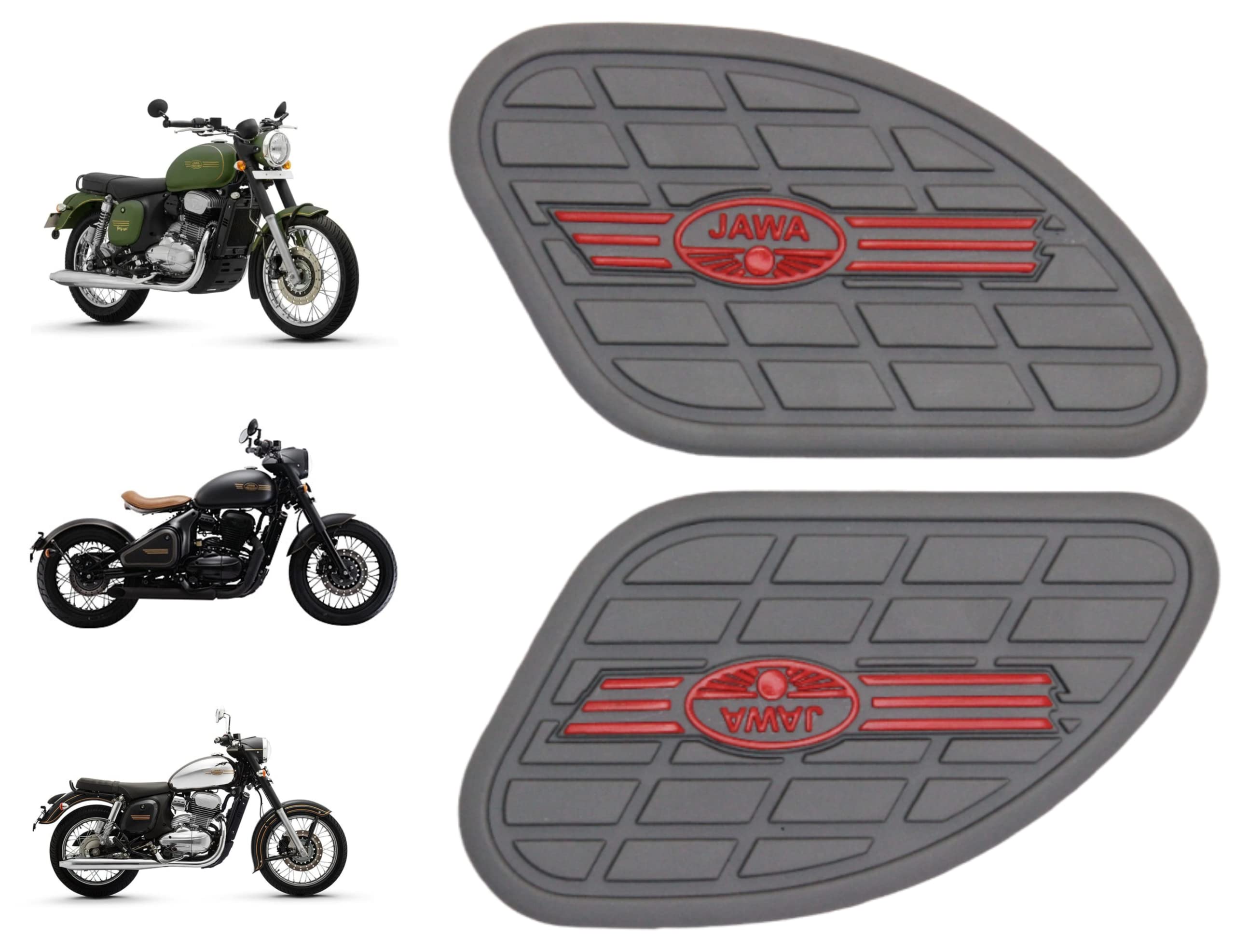 MIKANIX Anti Slip Silicone Tank Pad/Thai Pad Waterproof Sticker for JAWA All Models Bike