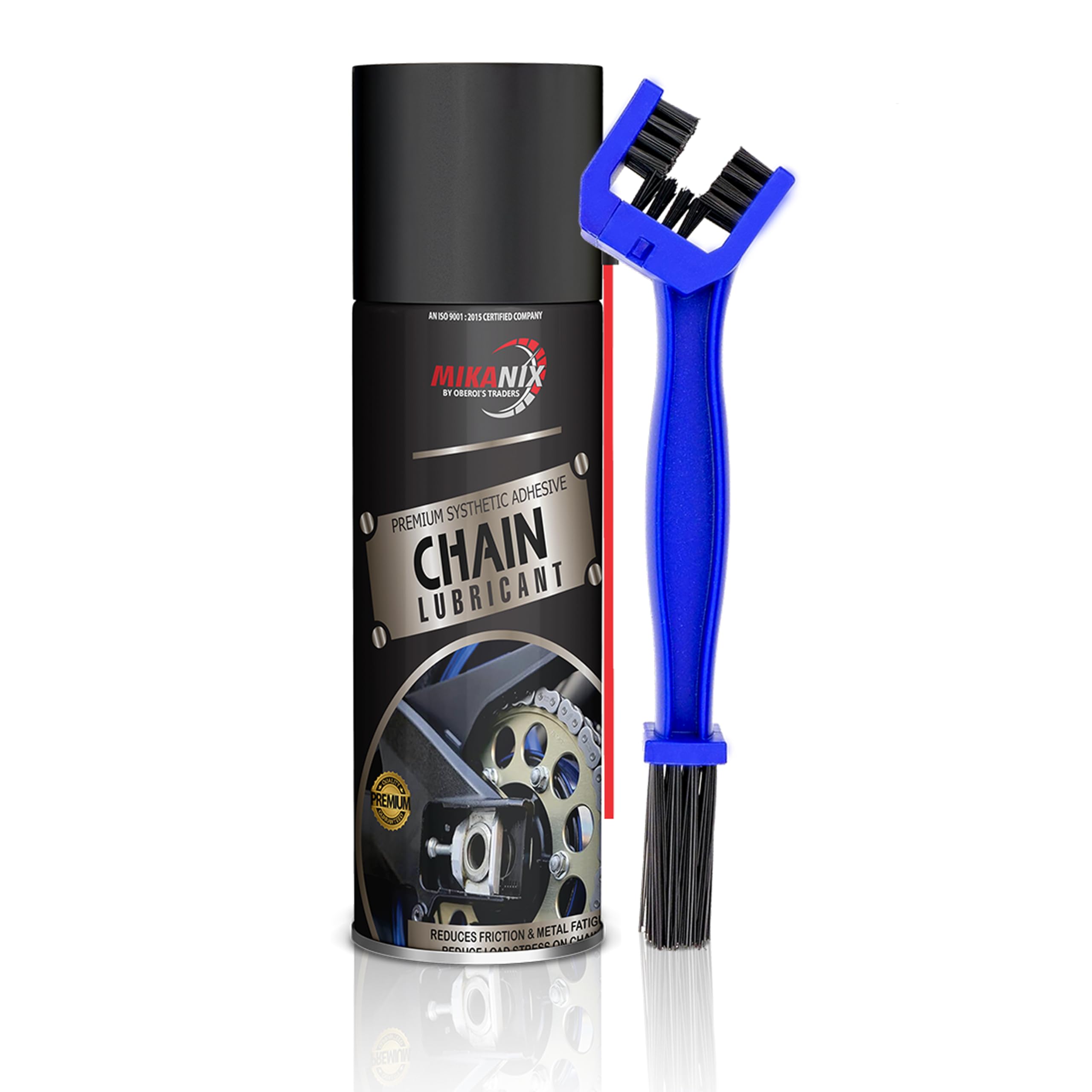 OBEROI'S TRADERS Bike Chain Lube Degreaser Spray with Cleaning Brush for Motorbike & Bicycle | Cleans | Shines & Protects Chain (Pack of 2)