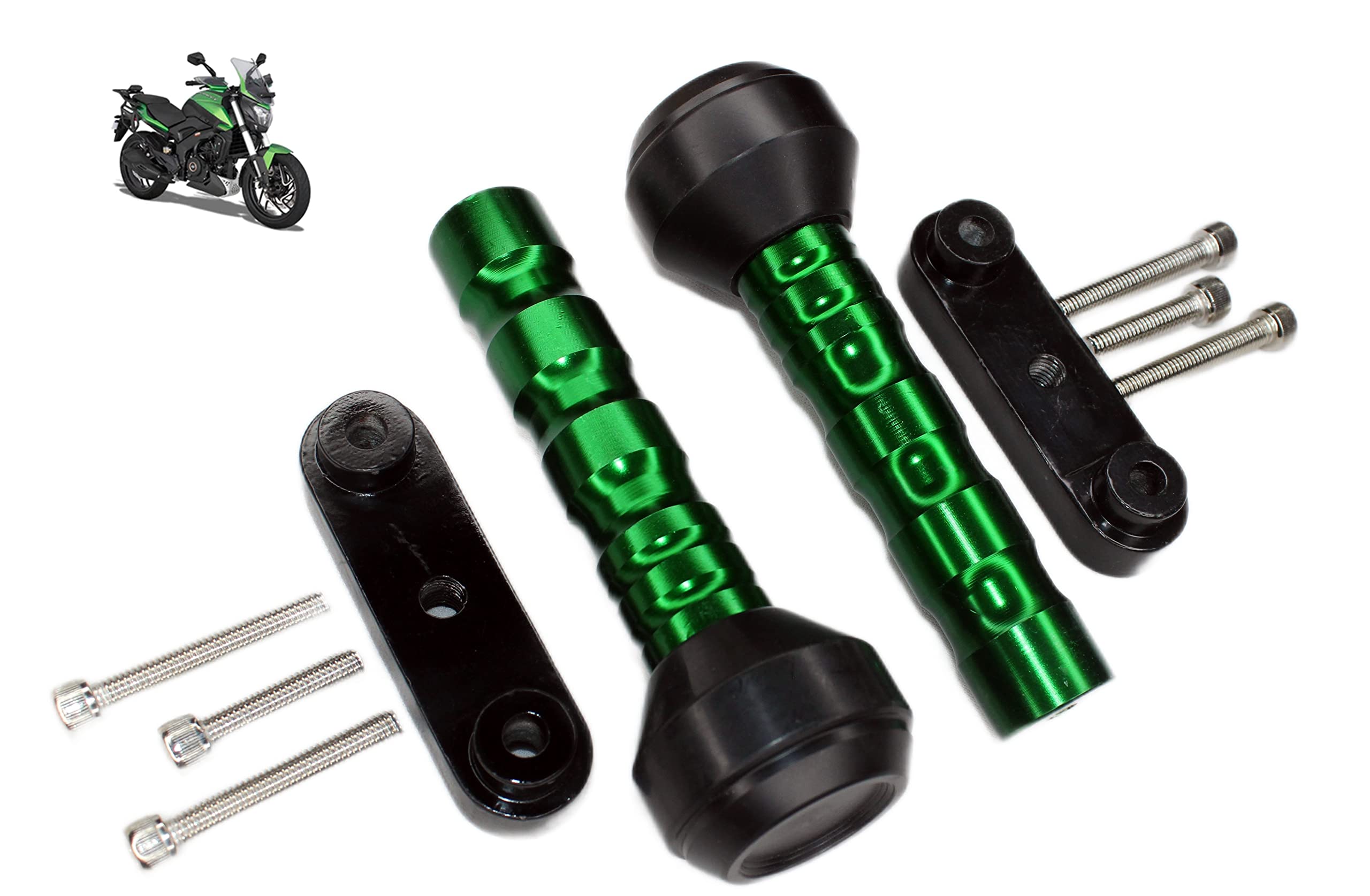 OBEROI'S TRADERS Dominar 250/400 Heavy Duty Bike CNC Frame Sliders/Crash Guard Leg Protectors for Motorcycle