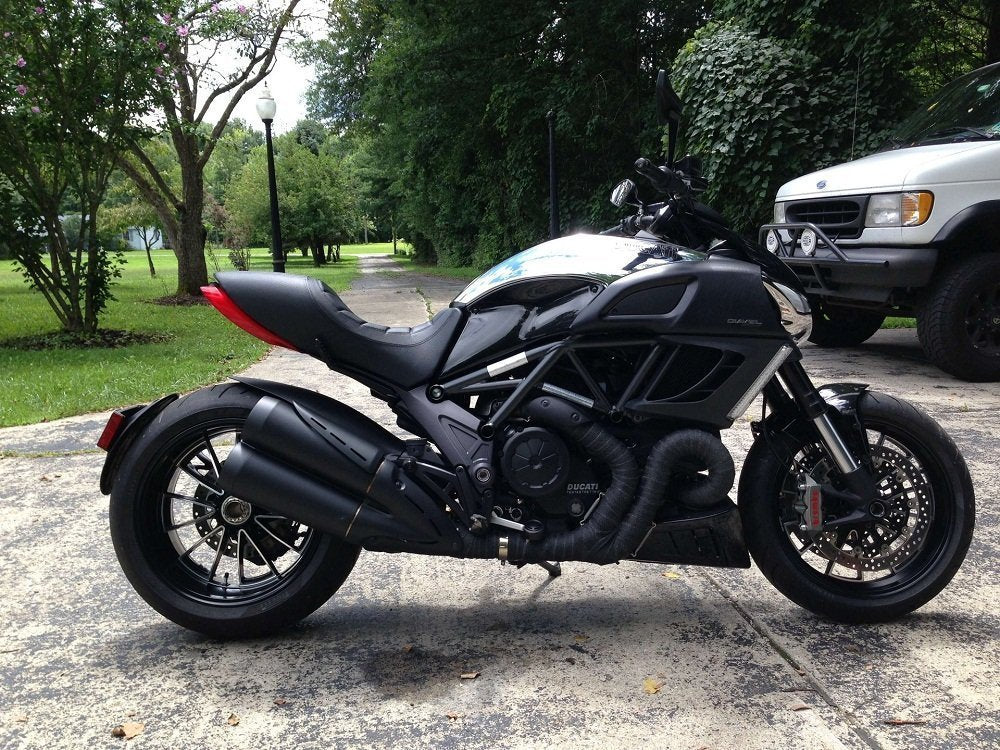 OBEROI'S TRADERS Silencer/Bend Pipe Wrap with Clamp Bike Exhaust Heat Shield Protector Compatible with Royal Enfield Bullet Classic Electra Twinspark (3Mtr, Black)