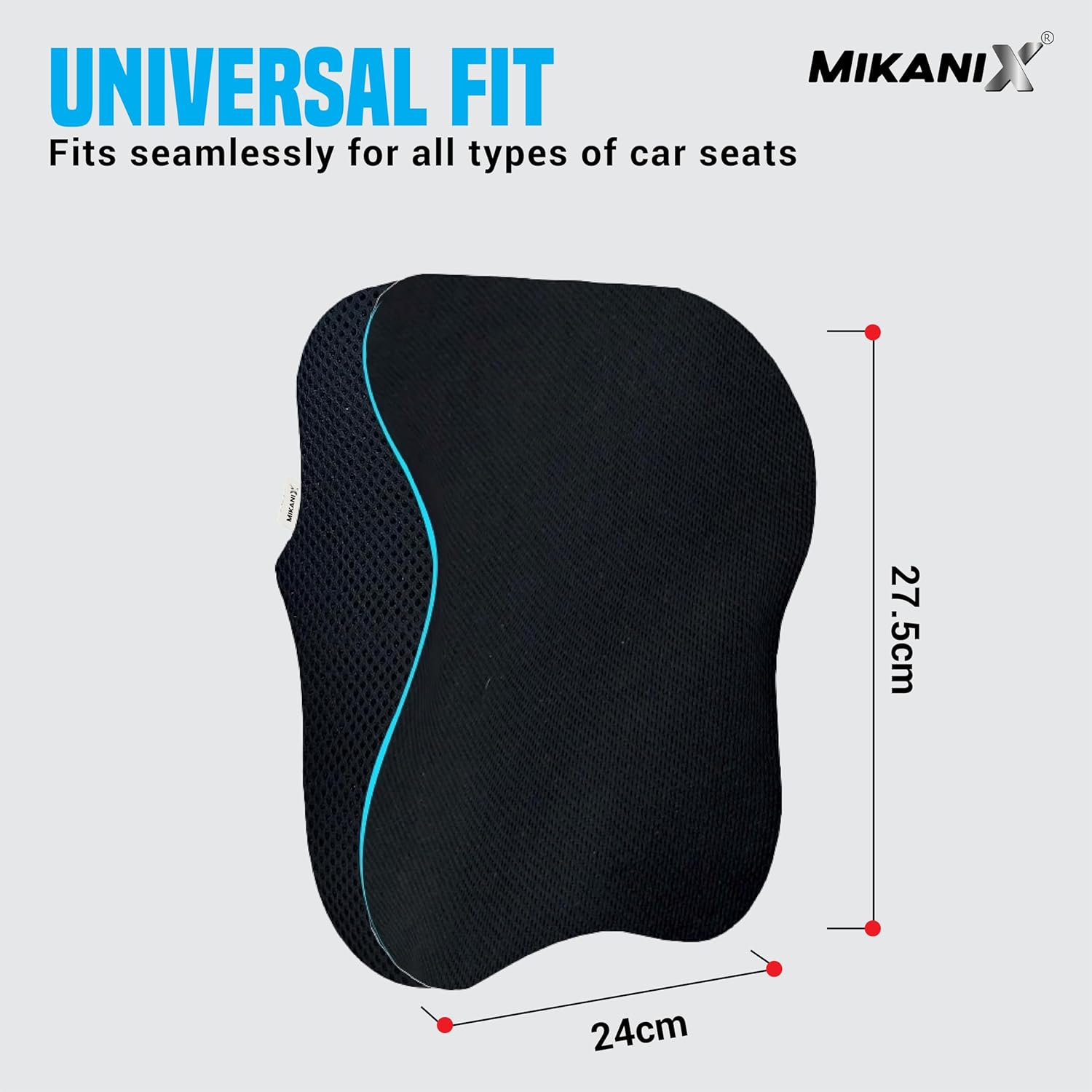 Car Neck Rest Pillow | Seat Cushion | 2 Years Warranty | Ultra Soft Memory Foam for Neck and Cervical Support to Relief Neck Pain & Reduced Tension (Mash Black Pack of 1)