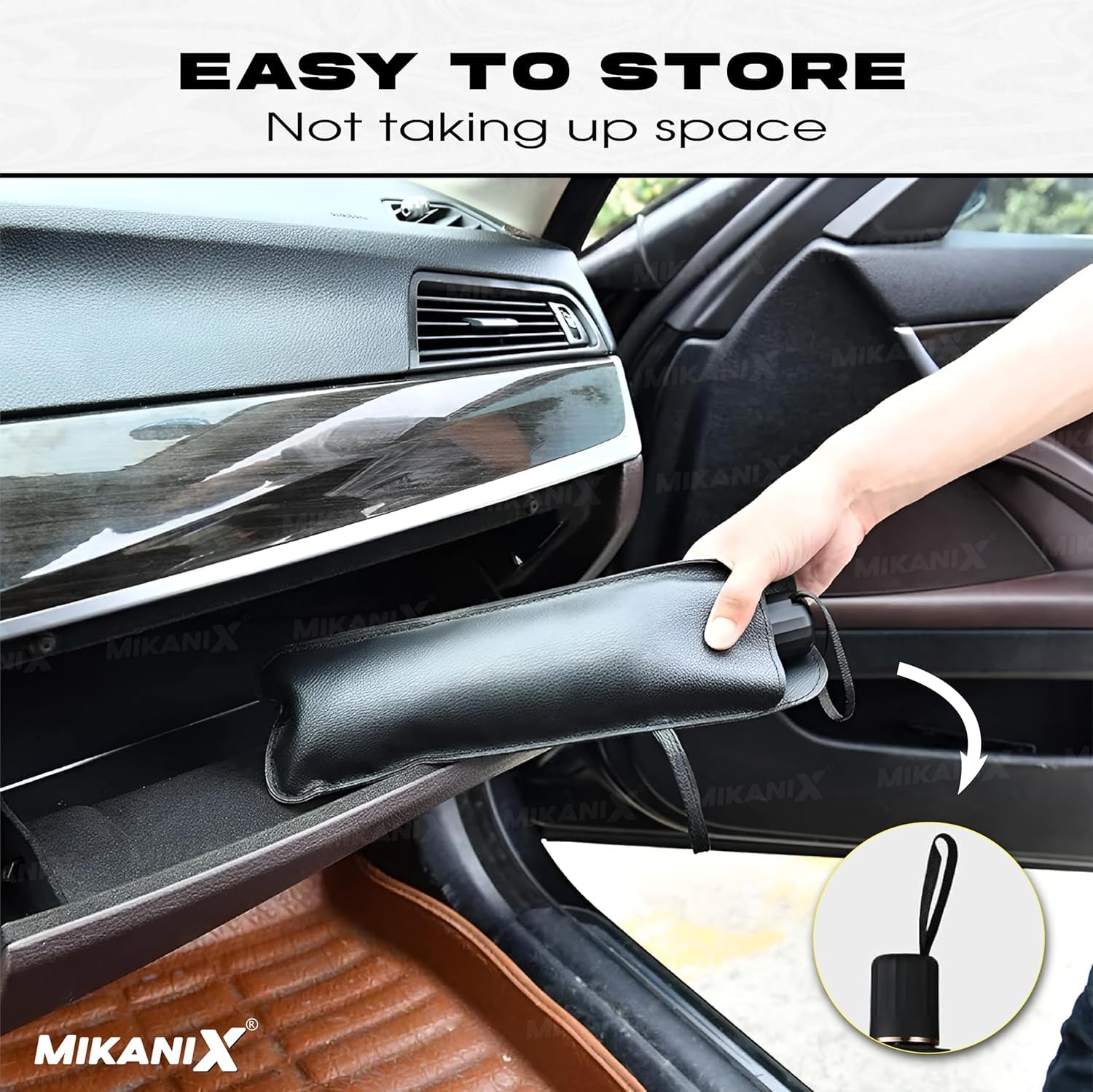 BRXR  Car Windshield Sunshade Umbrella Foldable | UV Block Heat Reflector Sun Protector for Car Front Windshield | Interior Cool, Prevents Dashboard Fading | Universal Fit for Cars, SUVs & Trucks