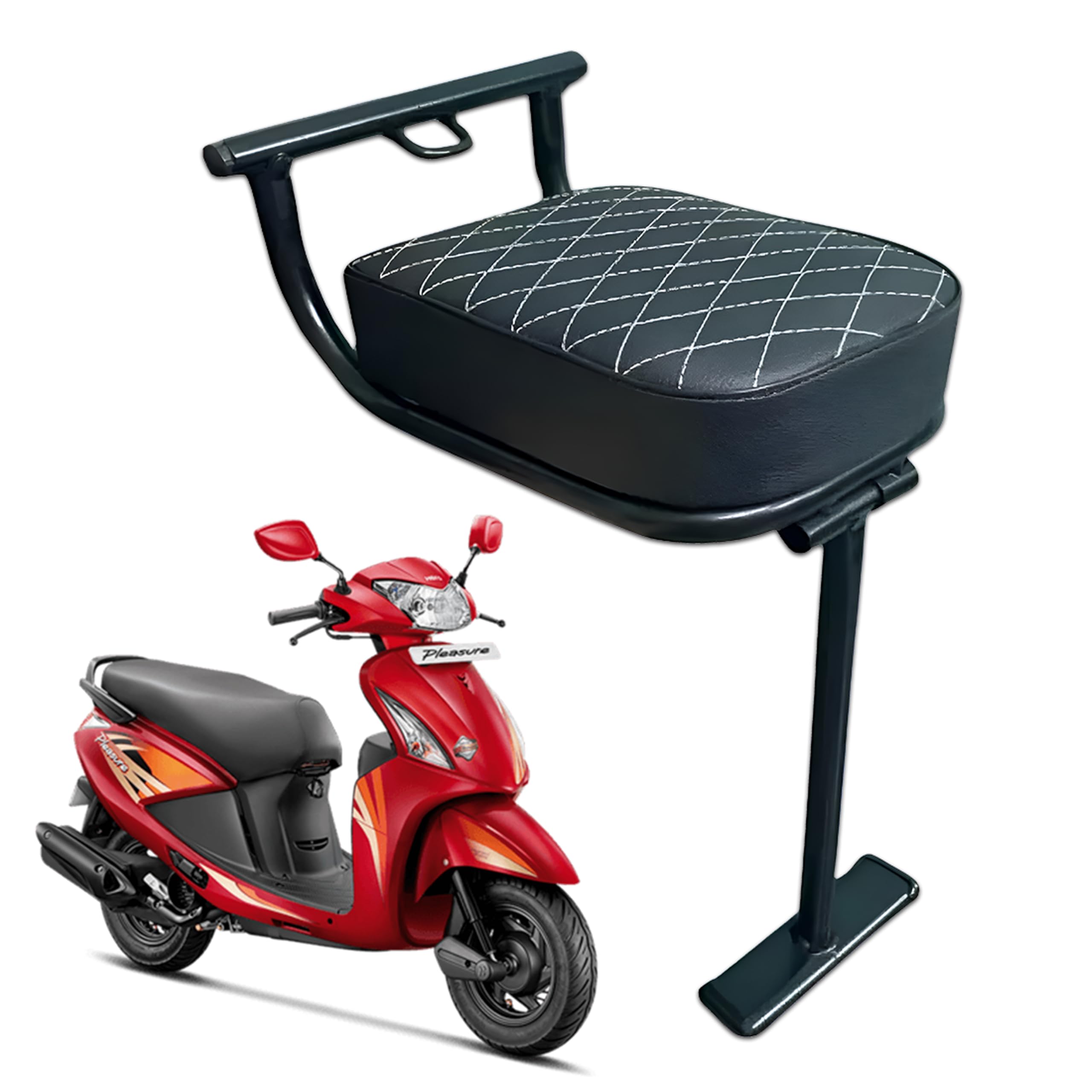 Mikanix Baby Seat for Scooty | Foldable | Safety & Comfort Ride for Honda Pleasure Variants