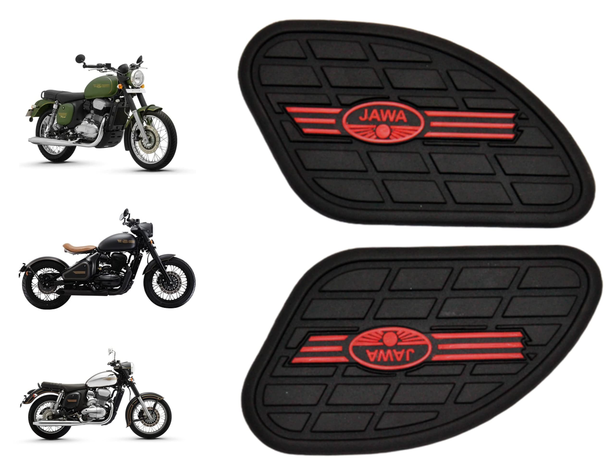 MIKANIX Anti Slip Silicone Tank Pad/Thai Pad Waterproof Sticker for JAWA All Models Bike