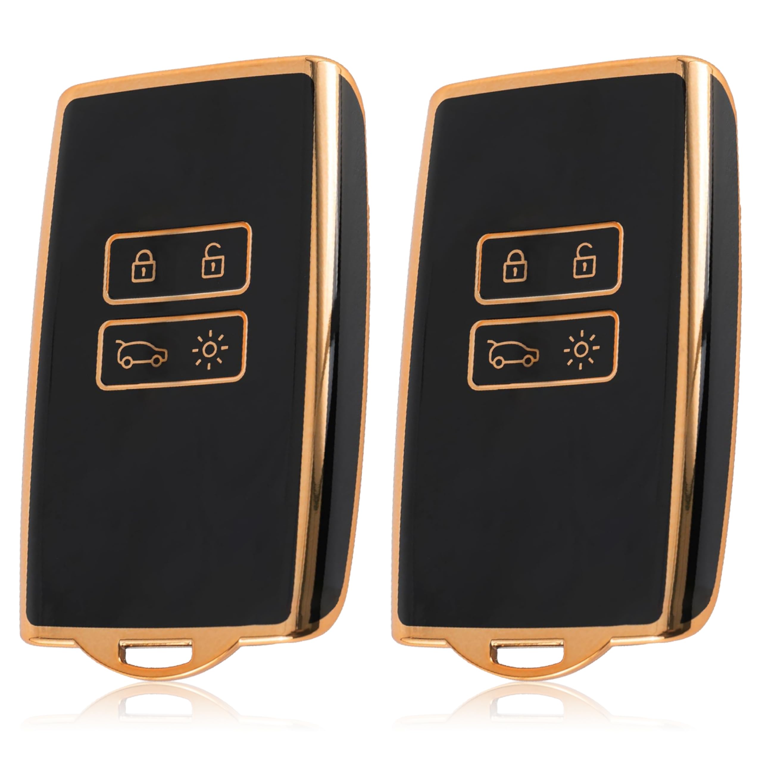 Mikanix Premium Key Cover Compatible with Triber | Kiger with a 4-Button | Elegant Black & Gold Protective Case Shell