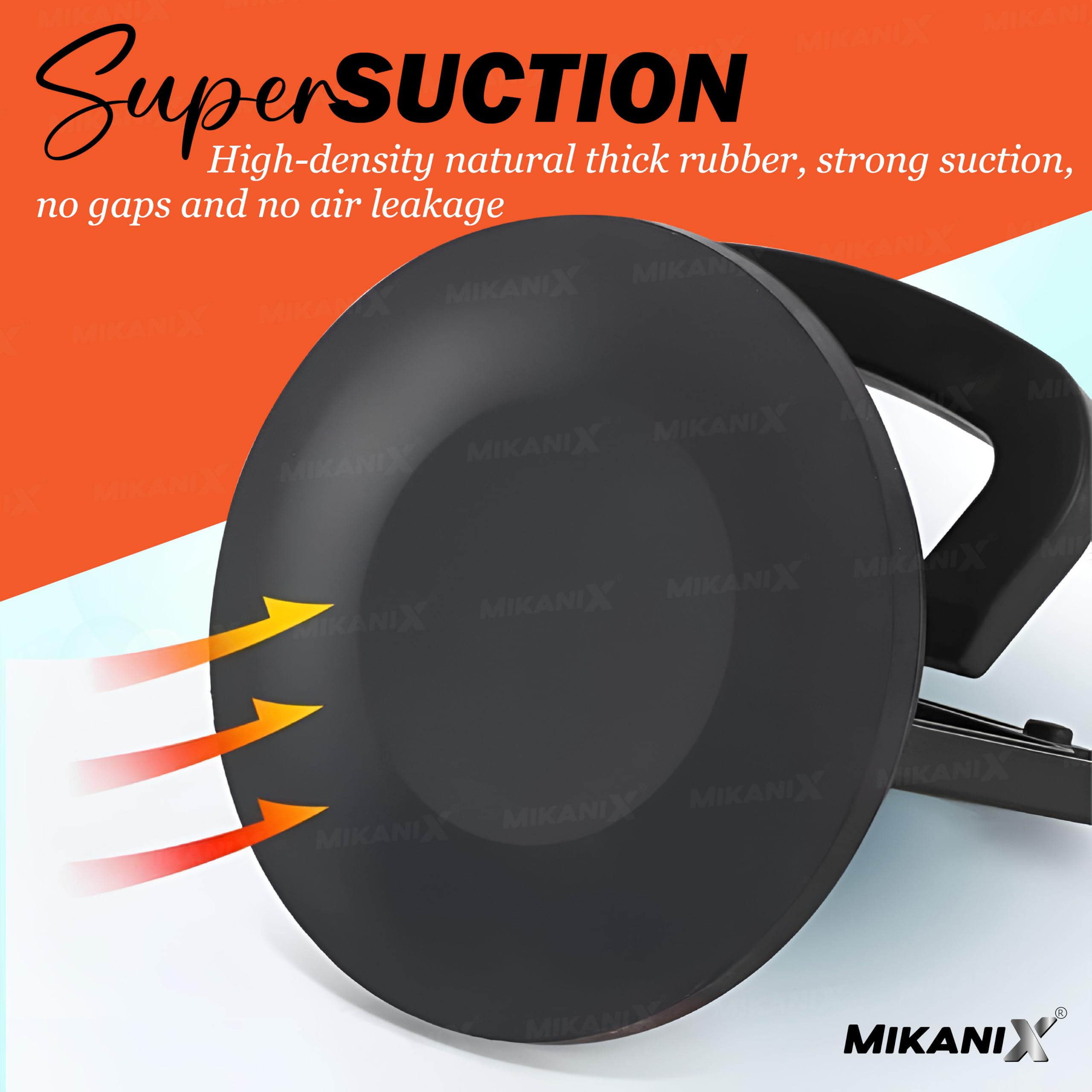 MIKANIX Car Dent Puller | Heavy-Duty Suction Cup Dent Remover | Strong Grip Handle for Lifting Dents, Glass, Tiles & Mirrors | Suction Lifter for Object Moving (Black) (Pack of 1) (Pack of 2)