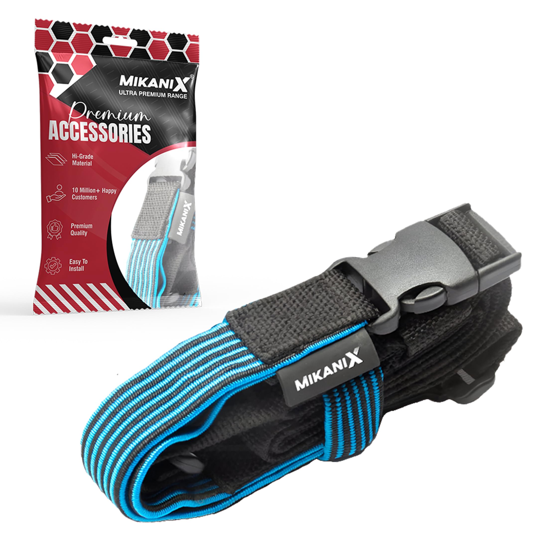 OBEROI'S TRADERS Bike Luggage Strap Cable Belt Rope | Strong Tie Down Belt for Motorcycle, Car, Roof Rack, Bicycle, Travel & Cargo