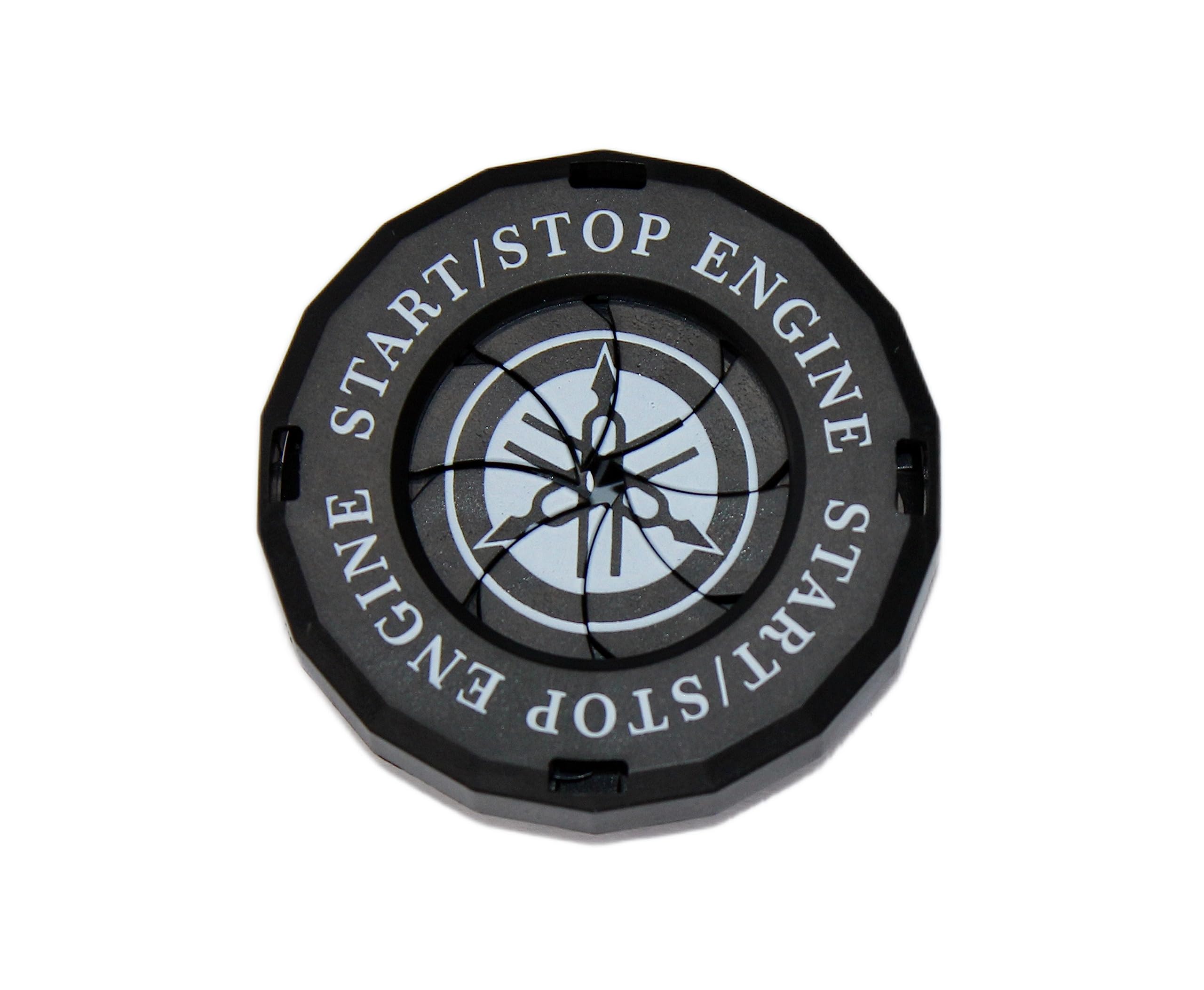 Rotary Bike & Car Engine Start/Stop Switch Cover/Ignition Lock Cap Cover Push Button Decorative Auto Accessories for All Bikes & Cars